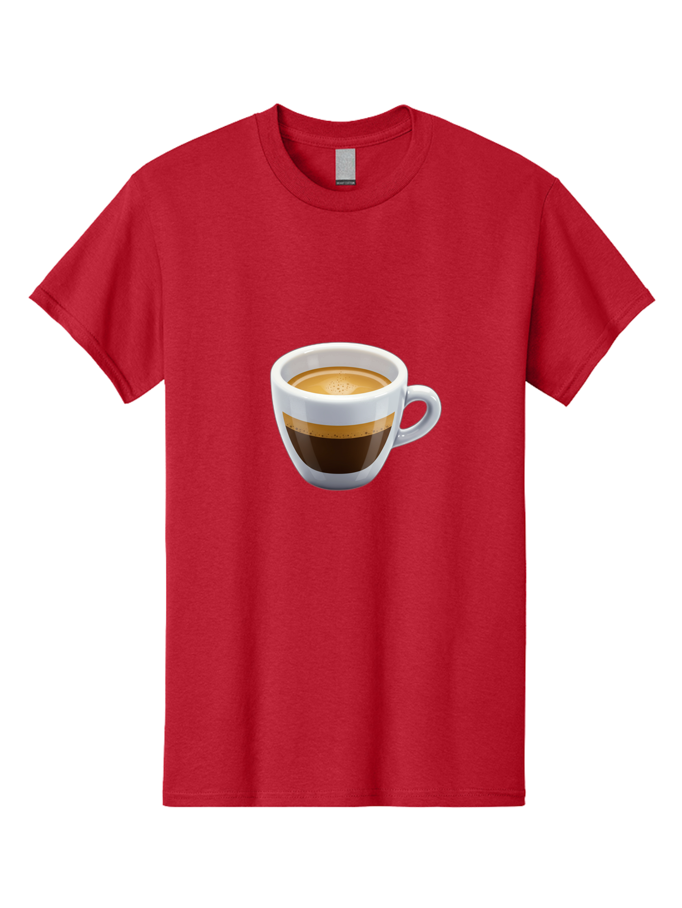 Coffee-3 Men'S Graphic Tee, 100% Cotton, Comfortable Casual Summer Wear, Machine Washable, Espresso In White Cup, Coffee Drink, Rich Flavor, Small Cup, Morning Coffee, Coffee Art, Crema On Top, Dark Brown Espresso Bab769