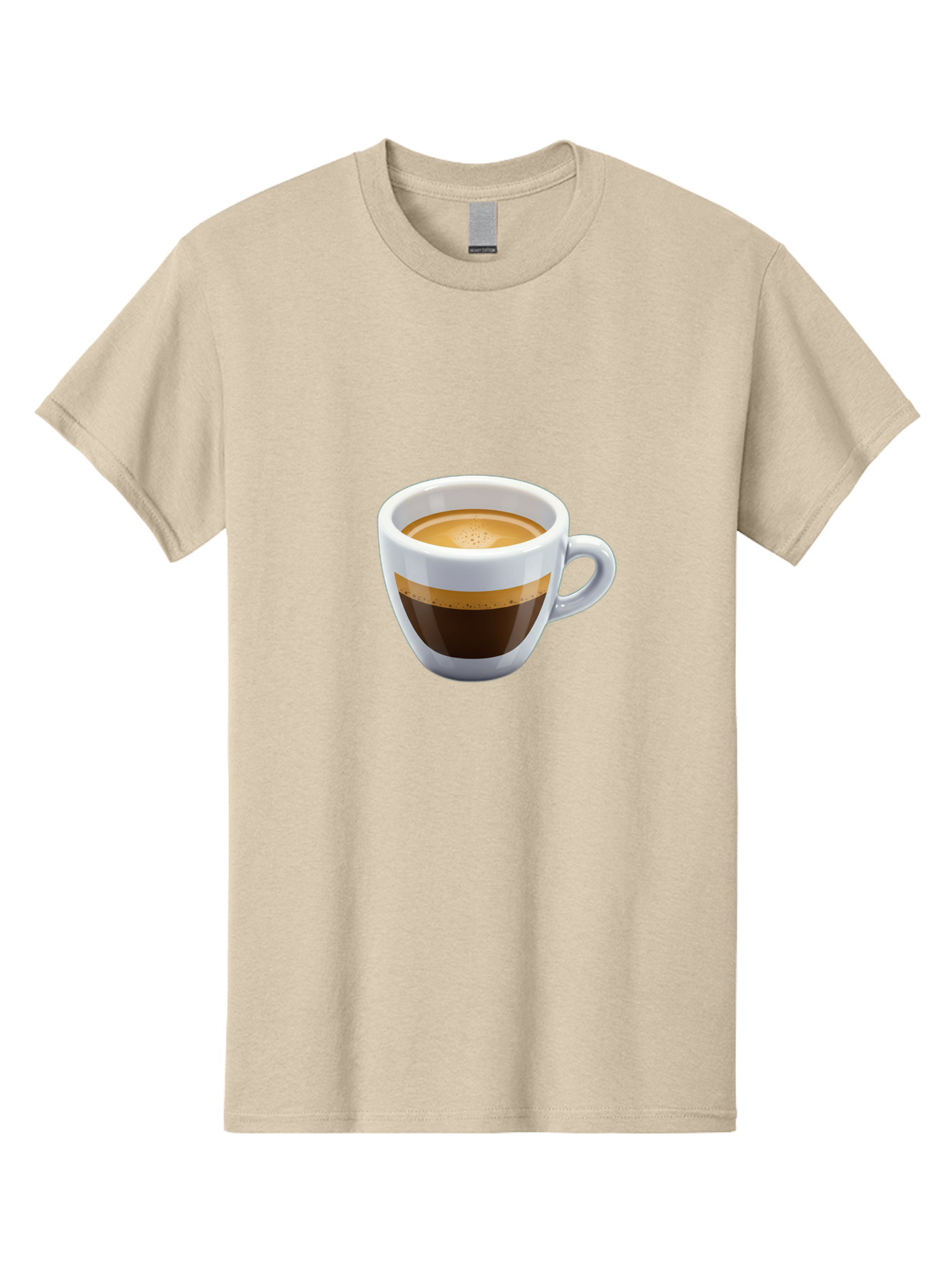 Coffee-3 Men'S Graphic Tee, 100% Cotton, Comfortable Casual Summer Wear, Machine Washable, Espresso In White Cup, Coffee Drink, Rich Flavor, Small Cup, Morning Coffee, Coffee Art, Crema On Top, Dark Brown Espresso Bab769