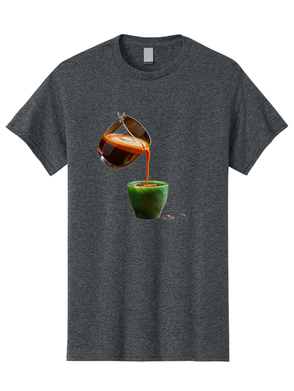Coffee-Being-Poured Men'S Graphic Tee, 100% Cotton, Comfortable Casual Summer Wear, Machine Washable, Espresso Being Poured, Coffee In Cup, Rich Coffee, Coffee Beans, Morning Coffee, Coffee Culture, Caffeine Boost Bab784