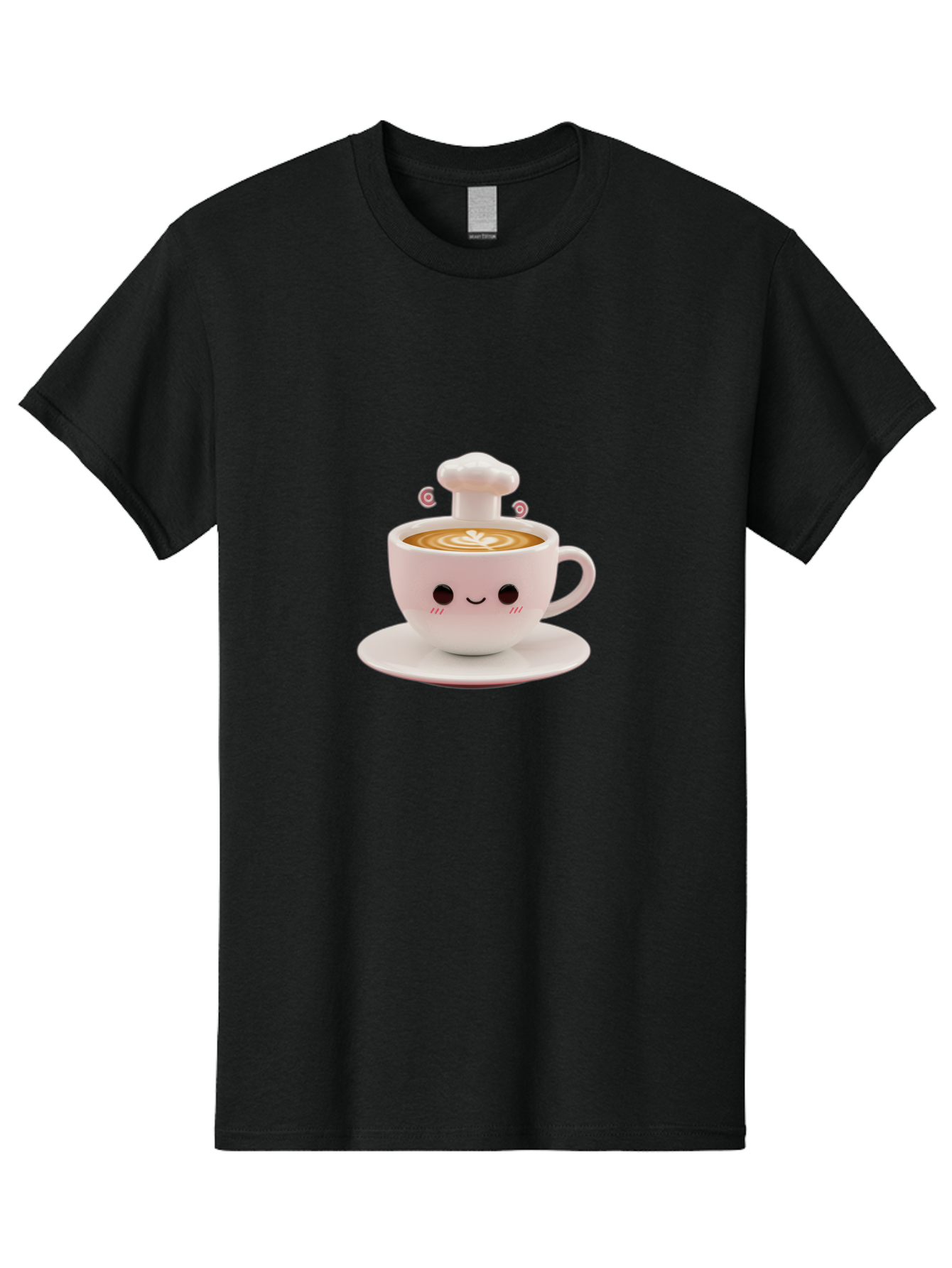 Coffee-Cup-4 Men'S Graphic Tee, 100% Cotton, Comfortable Casual Summer Wear, Machine Washable, Cute Coffee Cup, Cartoon Character, Coffee Latte Art, Smiley Face, Kawaii Culture, Coffee Break, Morning Pick-Me-Up, Adorable Design Bab789