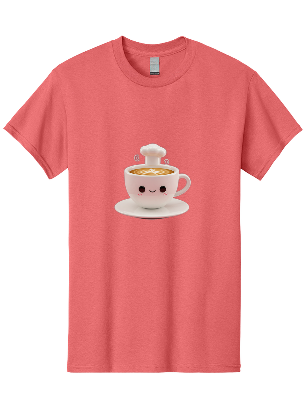 Coffee-Cup-4 Men'S Graphic Tee, 100% Cotton, Comfortable Casual Summer Wear, Machine Washable, Cute Coffee Cup, Cartoon Character, Coffee Latte Art, Smiley Face, Kawaii Culture, Coffee Break, Morning Pick-Me-Up, Adorable Design Bab789