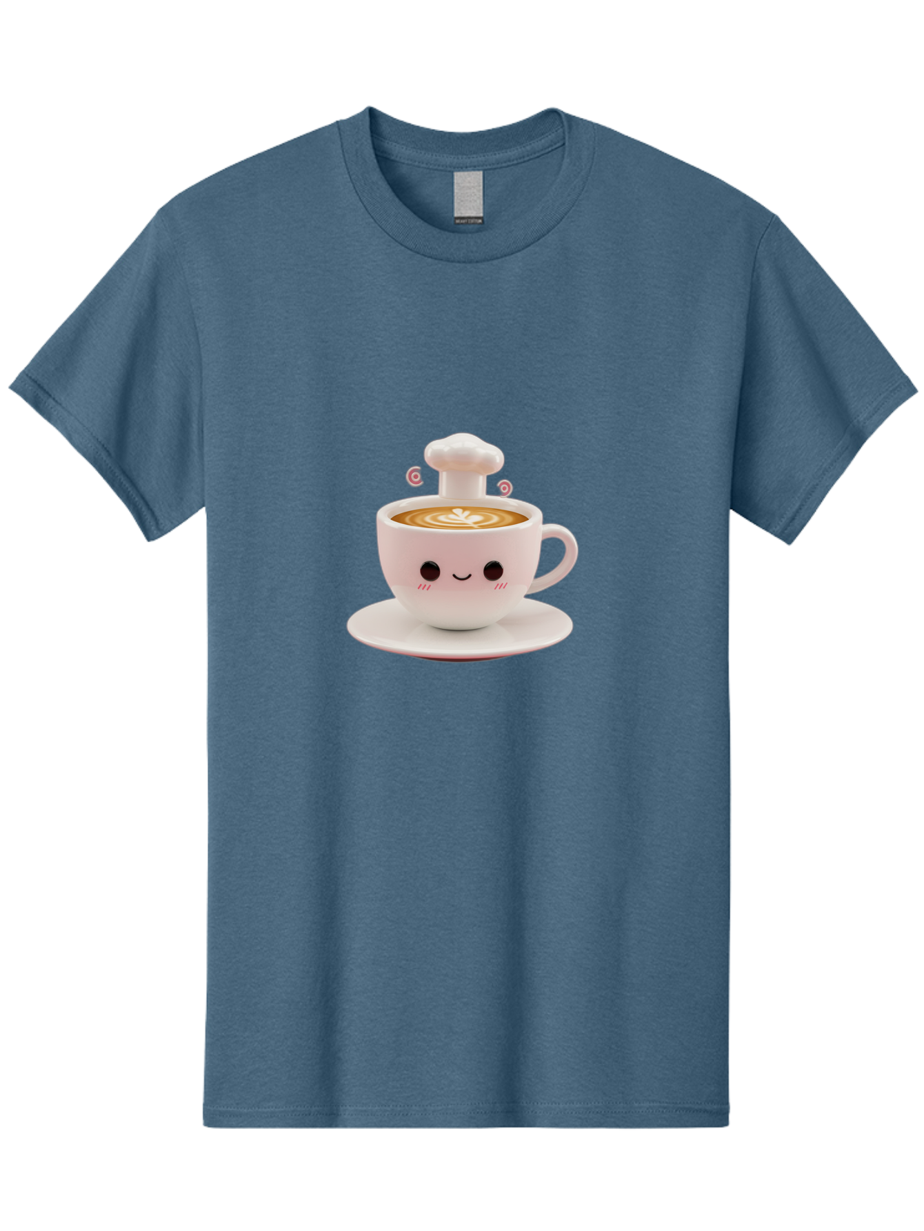 Coffee-Cup-4 Men'S Graphic Tee, 100% Cotton, Comfortable Casual Summer Wear, Machine Washable, Cute Coffee Cup, Cartoon Character, Coffee Latte Art, Smiley Face, Kawaii Culture, Coffee Break, Morning Pick-Me-Up, Adorable Design Bab789