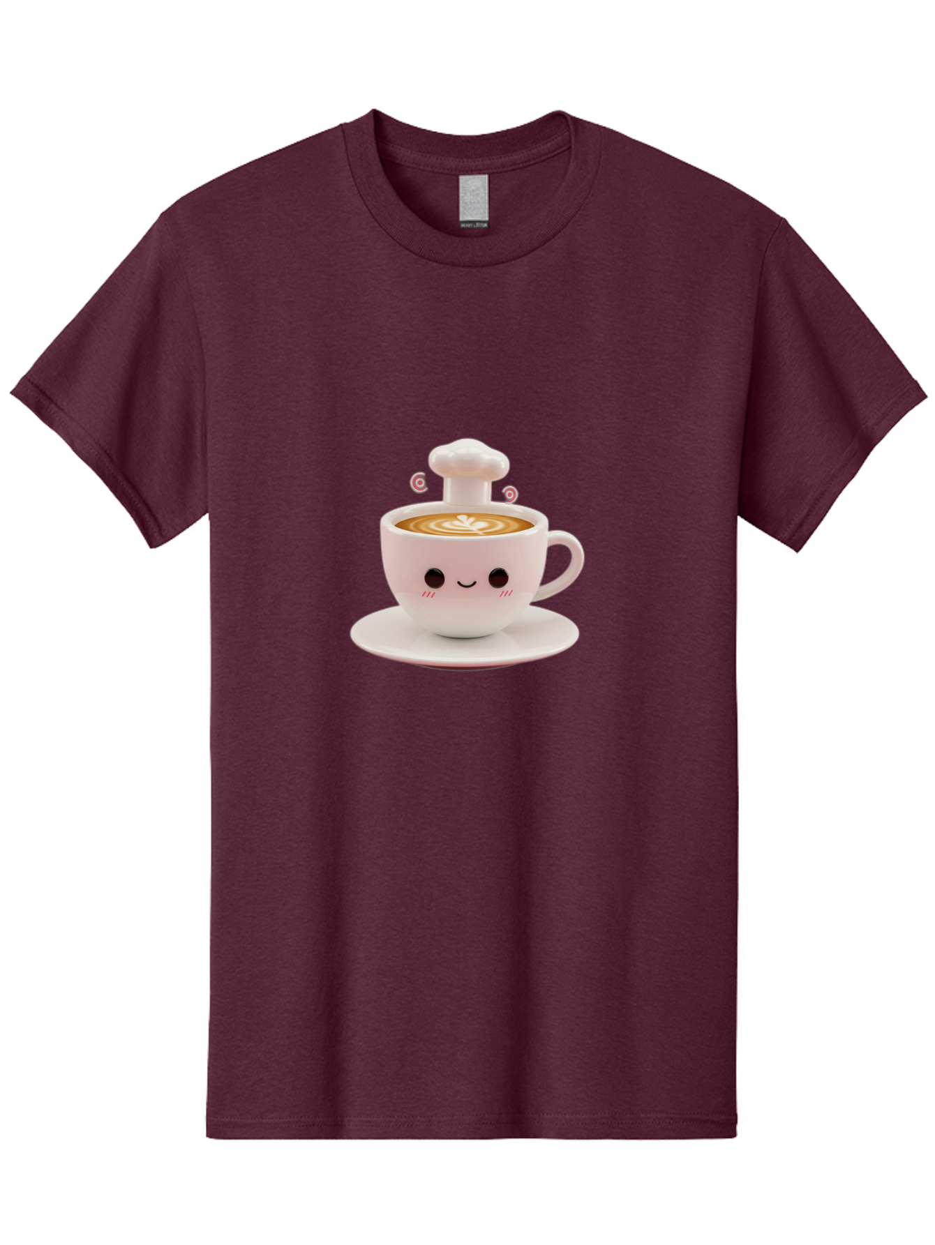 Coffee-Cup-4 Men'S Graphic Tee, 100% Cotton, Comfortable Casual Summer Wear, Machine Washable, Cute Coffee Cup, Cartoon Character, Coffee Latte Art, Smiley Face, Kawaii Culture, Coffee Break, Morning Pick-Me-Up, Adorable Design Bab789