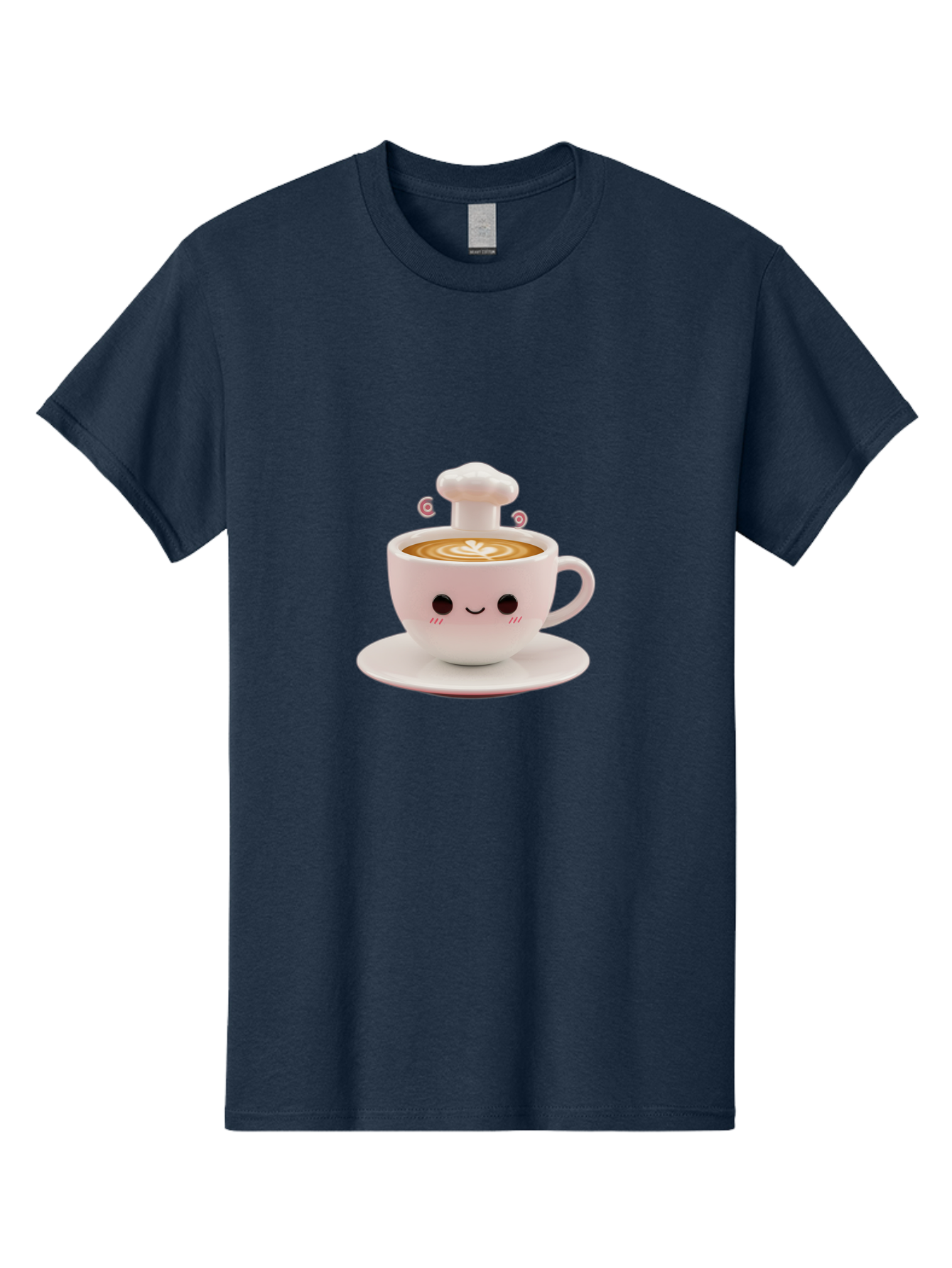 Coffee-Cup-4 Men'S Graphic Tee, 100% Cotton, Comfortable Casual Summer Wear, Machine Washable, Cute Coffee Cup, Cartoon Character, Coffee Latte Art, Smiley Face, Kawaii Culture, Coffee Break, Morning Pick-Me-Up, Adorable Design Bab789