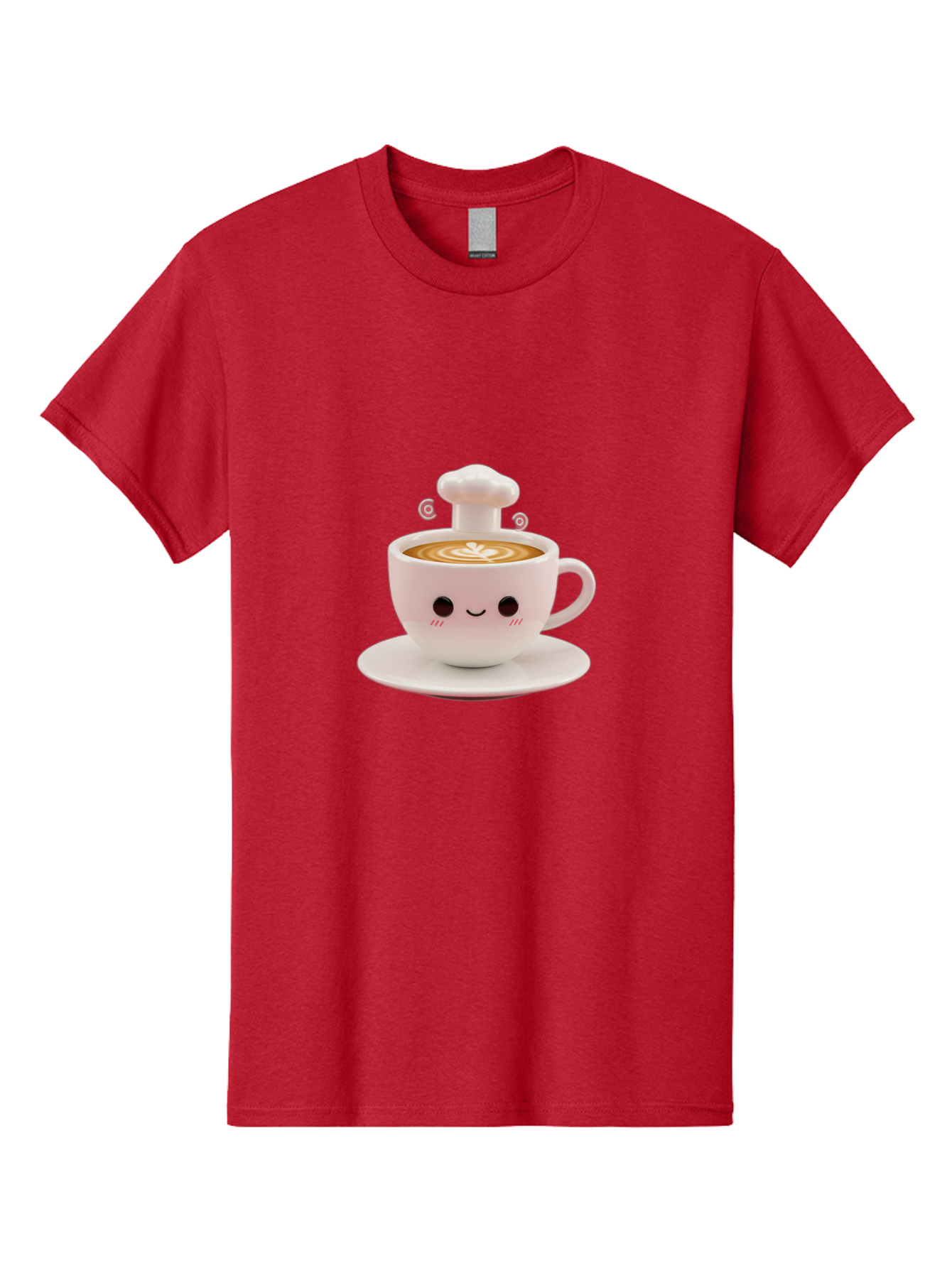 Coffee-Cup-4 Men'S Graphic Tee, 100% Cotton, Comfortable Casual Summer Wear, Machine Washable, Cute Coffee Cup, Cartoon Character, Coffee Latte Art, Smiley Face, Kawaii Culture, Coffee Break, Morning Pick-Me-Up, Adorable Design Bab789