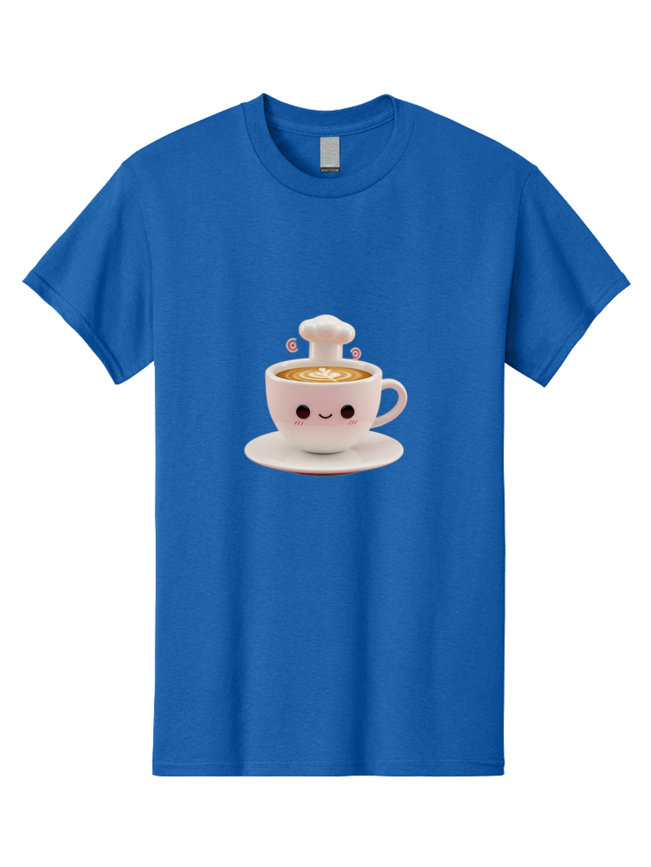 Coffee-Cup-4 Men'S Graphic Tee, 100% Cotton, Comfortable Casual Summer Wear, Machine Washable, Cute Coffee Cup, Cartoon Character, Coffee Latte Art, Smiley Face, Kawaii Culture, Coffee Break, Morning Pick-Me-Up, Adorable Design Bab789