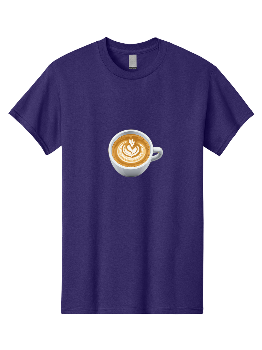 Coffee-Cup-5 Men'S Graphic Tee, 100% Cotton, Comfortable Casual Summer Wear, Machine Washable, Coffee Cup, Latte Art, Morning Coffee, Coffee Break, Caffeine Boost, White Cup, Leaf Design, Frothy Coffee, Coffee Culture Bab790