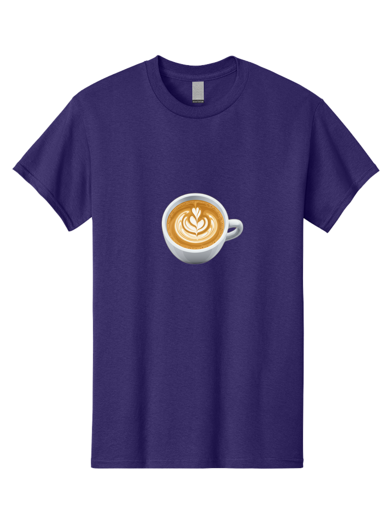 Coffee-Cup-5 Men'S Graphic Tee, 100% Cotton, Comfortable Casual Summer Wear, Machine Washable, Coffee Cup, Latte Art, Morning Coffee, Coffee Break, Caffeine Boost, White Cup, Leaf Design, Frothy Coffee, Coffee Culture Bab790