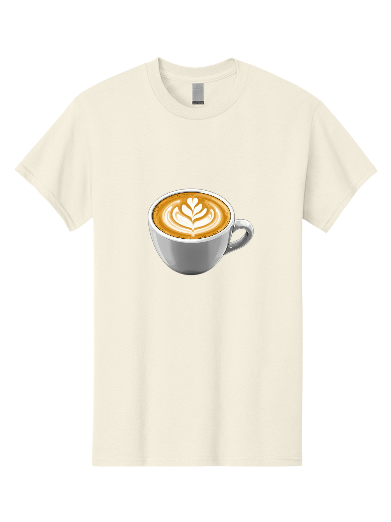 Coffee-Cup-7 Men'S Graphic Tee, 100% Cotton, Comfortable Casual Summer Wear, Machine Washable, Coffee Cup, Latte Art, Heart Design, Coffee Drink, White Ceramic Cup, Coffee Culture, Morning Coffee, Caffeine Fix, Coffee Beverage Bab792