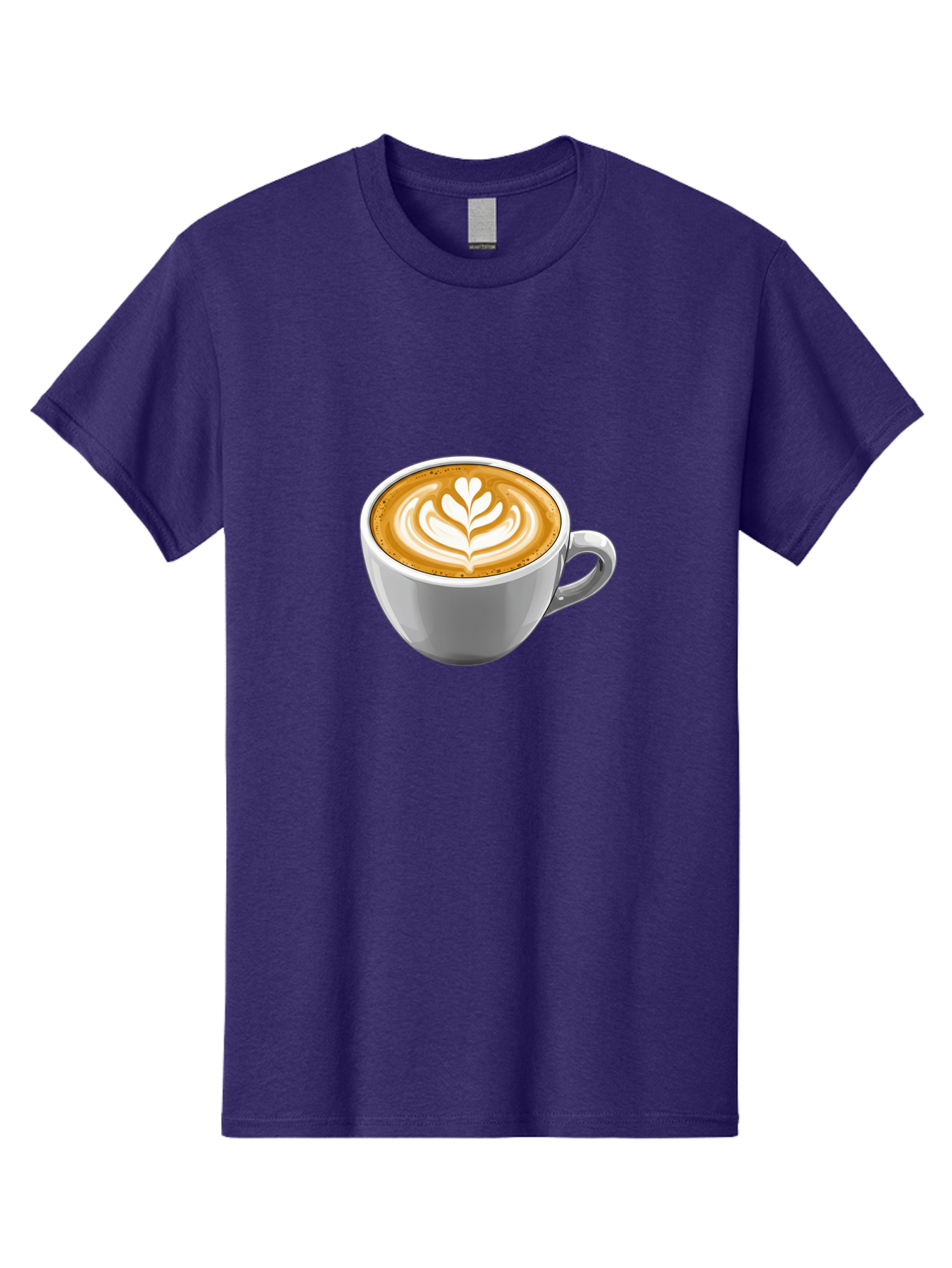 Coffee-Cup-7 Men'S Graphic Tee, 100% Cotton, Comfortable Casual Summer Wear, Machine Washable, Coffee Cup, Latte Art, Heart Design, Coffee Drink, White Ceramic Cup, Coffee Culture, Morning Coffee, Caffeine Fix, Coffee Beverage Bab792