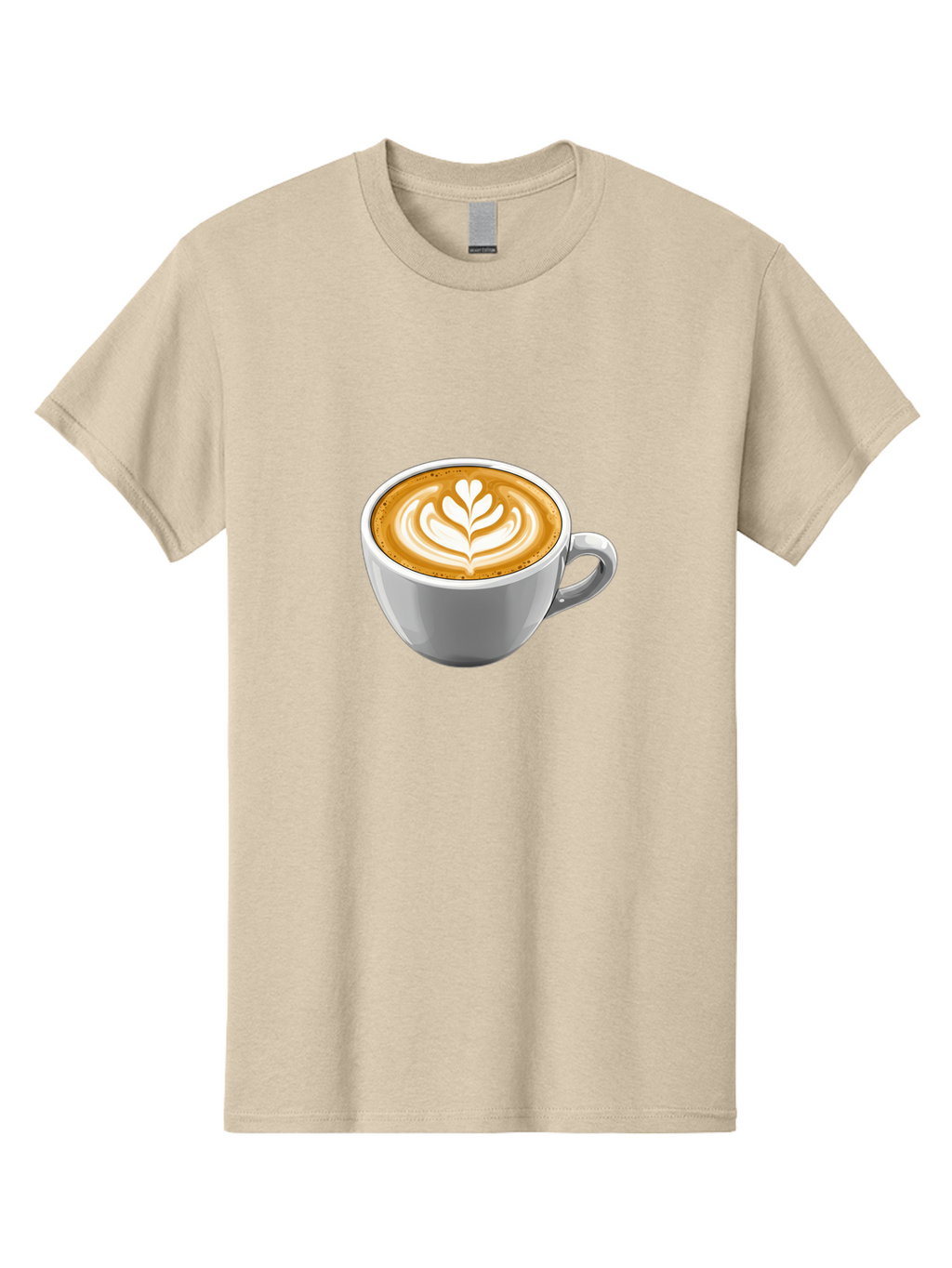 Coffee-Cup-7 Men'S Graphic Tee, 100% Cotton, Comfortable Casual Summer Wear, Machine Washable, Coffee Cup, Latte Art, Heart Design, Coffee Drink, White Ceramic Cup, Coffee Culture, Morning Coffee, Caffeine Fix, Coffee Beverage Bab792