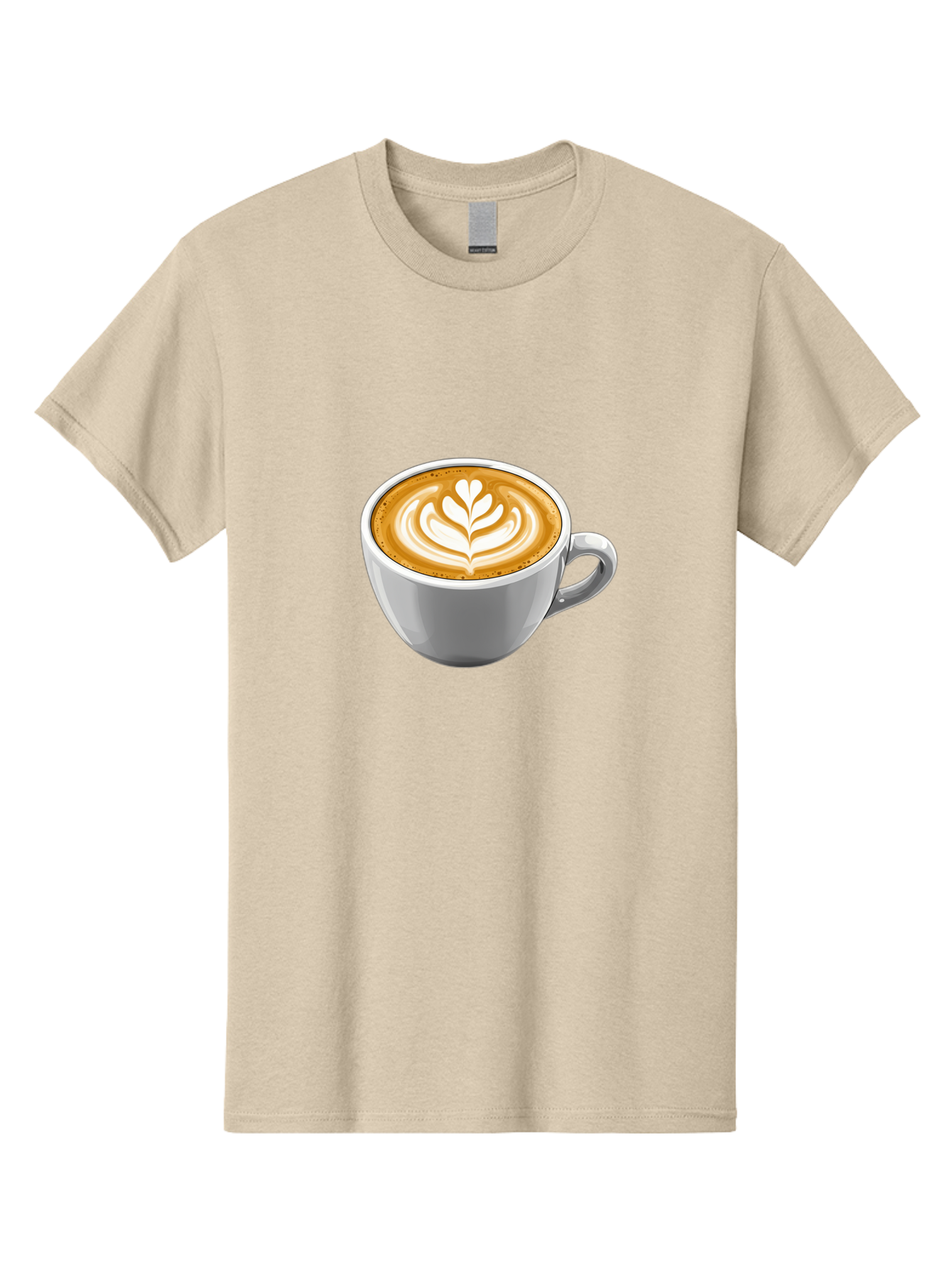 Coffee-Cup-7 Men'S Graphic Tee, 100% Cotton, Comfortable Casual Summer Wear, Machine Washable, Coffee Cup, Latte Art, Heart Design, Coffee Drink, White Ceramic Cup, Coffee Culture, Morning Coffee, Caffeine Fix, Coffee Beverage Bab792
