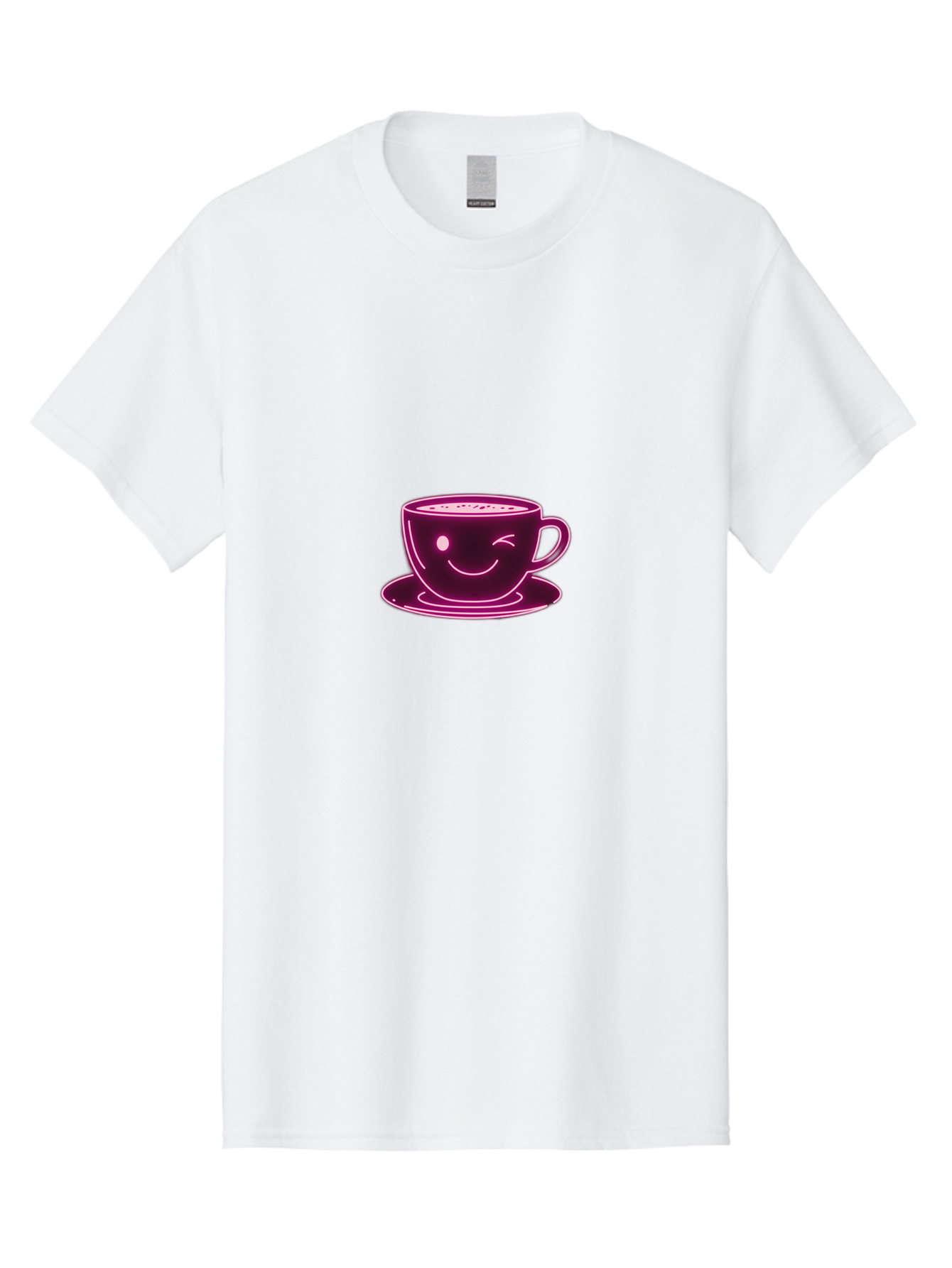Coffee-Cup Men'S Graphic Tee, 100% Cotton, Comfortable Casual Summer Wear, Machine Washable, Happy Face, Coffee Break, Morning Pick-Me-Up, Caffeine Boost, Relaxed Vibe, Digital Illustration, Smiling Coffee Cup, Cartoon Character Bab800