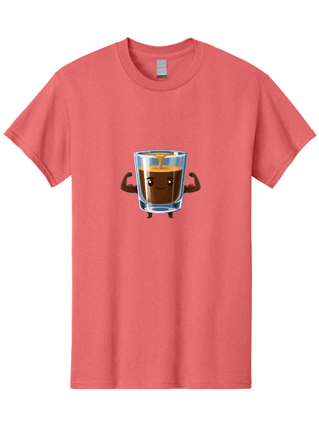 Coffee Men'S Graphic Tee, 100% Cotton, Comfortable Casual Summer Wear, Machine Washable, Cartoon Coffee, Strong Coffee, Animated Beverage, Humorous Design, Flexible Arms, Coffee Enthusiast, Cheerful Character, Coffee Lover, Funny Mascot Bab808
