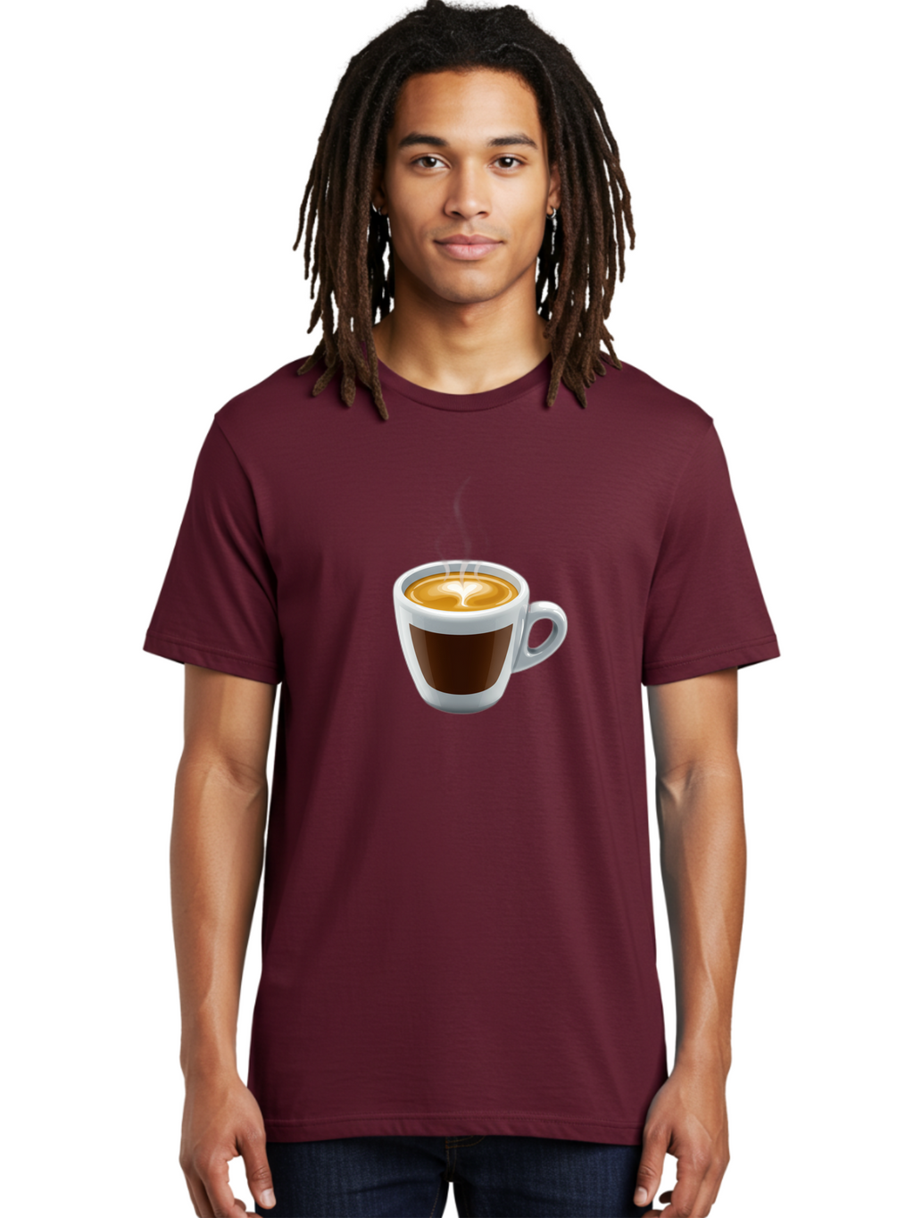 Cup-Of-Coffee-4 Men'S Graphic Tee, 100% Cotton, Comfortable Casual Summer Wear, Machine Washable, Coffee Cup, Espresso, Latte Art, Steaming Hot, Morning Coffee, Caffeine, Coffee Break Bab836