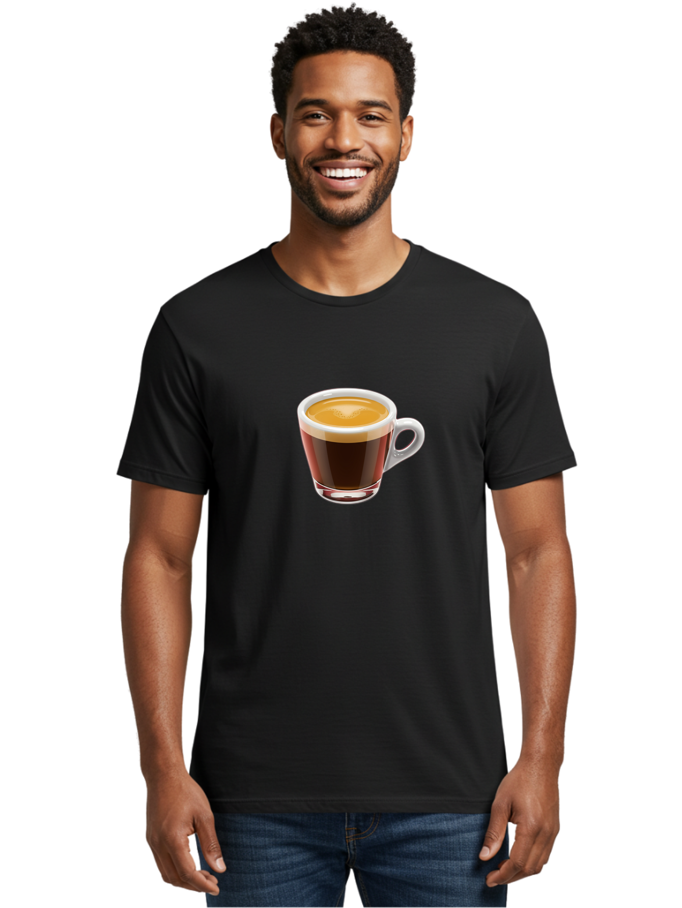 Cup-Of-Coffee-6 Men'S Graphic Tee, 100% Cotton, Comfortable Casual Summer Wear, Machine Washable, Coffee Cup, Espresso, Frothy Milk, Coffee Drink, Morning Coffee, Hot Beverage, Rich Flavor, Dark Coffee, Creamy Texture, Coffee Culture Bab838