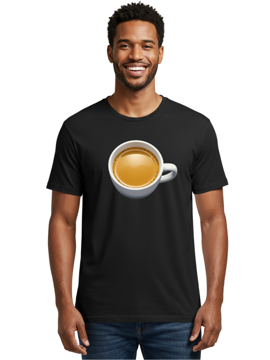 Cup-Of-Coffee-7 Men'S Graphic Tee, 100% Cotton, Comfortable Casual Summer Wear, Machine Washable, Coffee Cup, Morning Coffee, Coffee Time, Morning Routine, Caffeine Boost, Warm Beverage, Tea Or Coffee Bab839