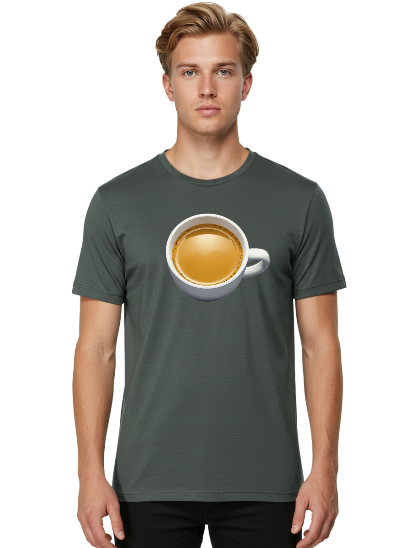 Cup-Of-Coffee-7 Men'S Graphic Tee, 100% Cotton, Comfortable Casual Summer Wear, Machine Washable, Coffee Cup, Morning Coffee, Coffee Time, Morning Routine, Caffeine Boost, Warm Beverage, Tea Or Coffee Bab839
