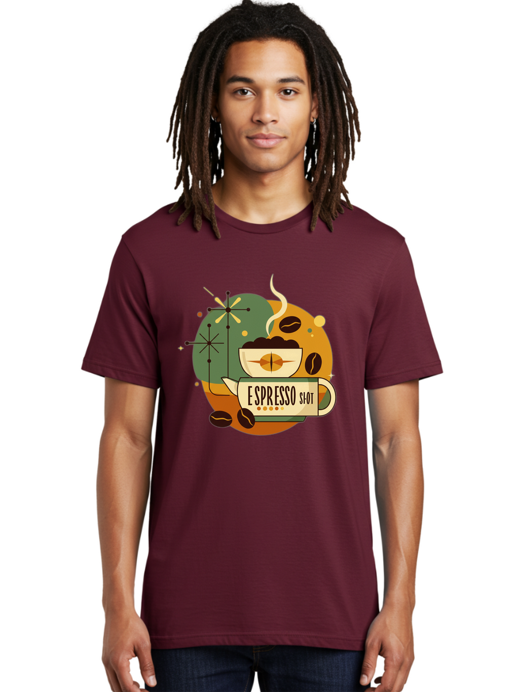 Espresso-Shot-1 Men'S Graphic Tee, 100% Cotton, Comfortable Casual Summer Wear, Machine Washable, Espresso Cup, Coffee Beans, Steaming Hot, Morning Coffee, Caffeine Boost, Coffee Break, Coffee Culture, Coffee Art, Coffee Design Bab891