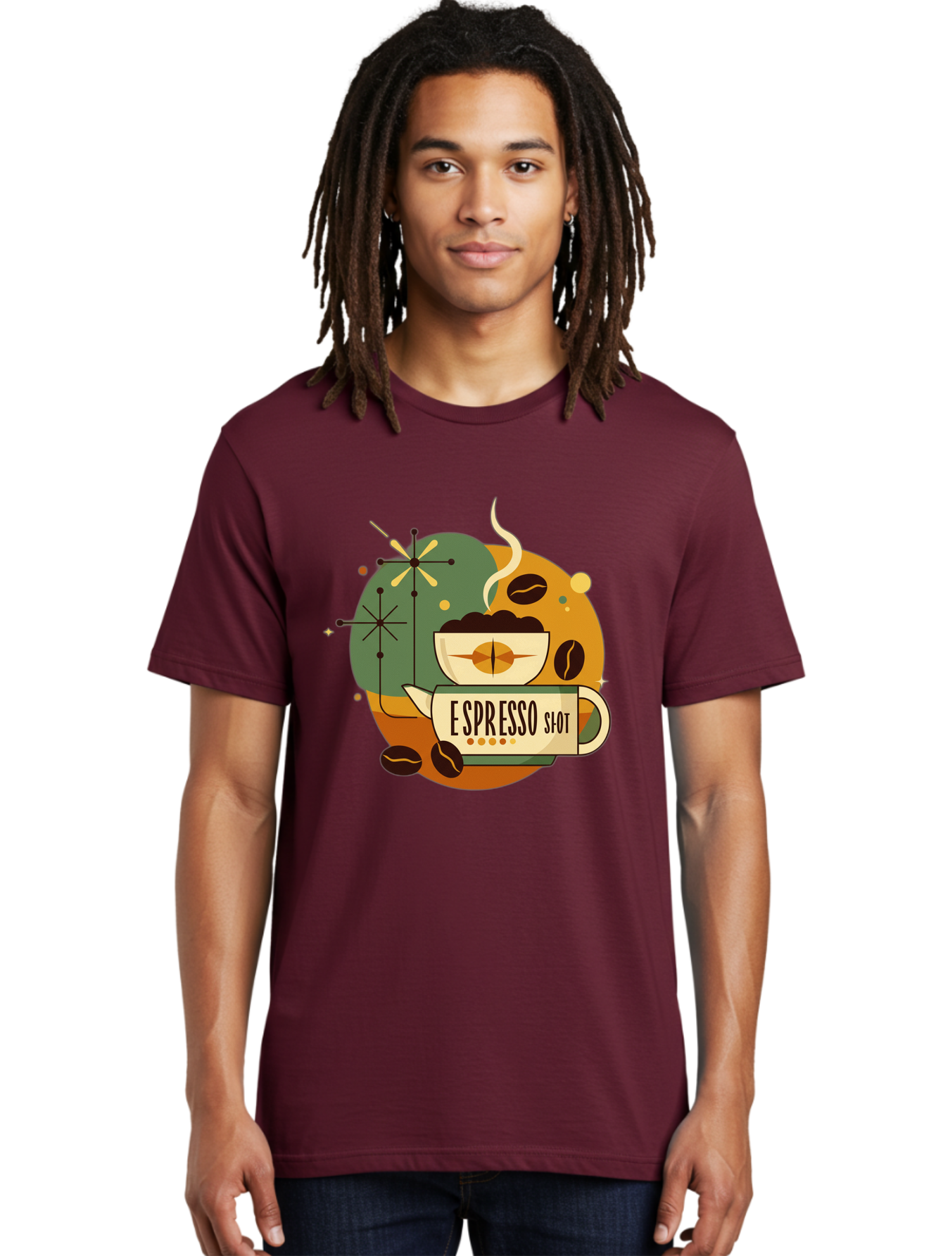 Espresso-Shot-1 Men'S Graphic Tee, 100% Cotton, Comfortable Casual Summer Wear, Machine Washable, Espresso Cup, Coffee Beans, Steaming Hot, Morning Coffee, Caffeine Boost, Coffee Break, Coffee Culture, Coffee Art, Coffee Design Bab891