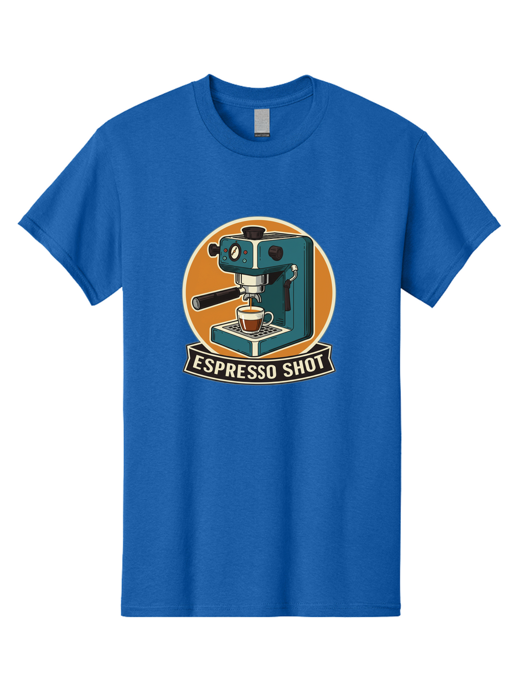 Espresso-Shot Men'S Graphic Tee, 100% Cotton, Comfortable Casual Summer Wear, Machine Washable, Espresso Machine, Coffee Maker, Espresso Shot, Coffee Cup, Coffee Brewing, Coffee Art Bab893