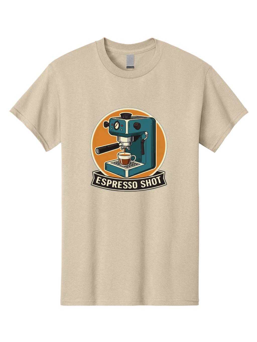 Espresso-Shot Men'S Graphic Tee, 100% Cotton, Comfortable Casual Summer Wear, Machine Washable, Espresso Machine, Coffee Maker, Espresso Shot, Coffee Cup, Coffee Brewing, Coffee Art Bab893