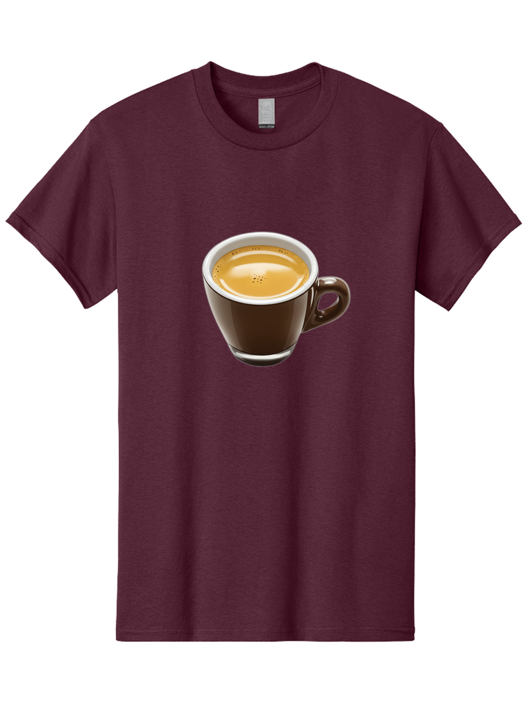 Espresso Men'S Graphic Tee, 100% Cotton, Comfortable Casual Summer Wear, Machine Washable, Coffee Cup, Espresso, Morning Coffee, Crema On Top, Coffee Beverage, Brown Ceramic Cup, Coffee Culture Bab894