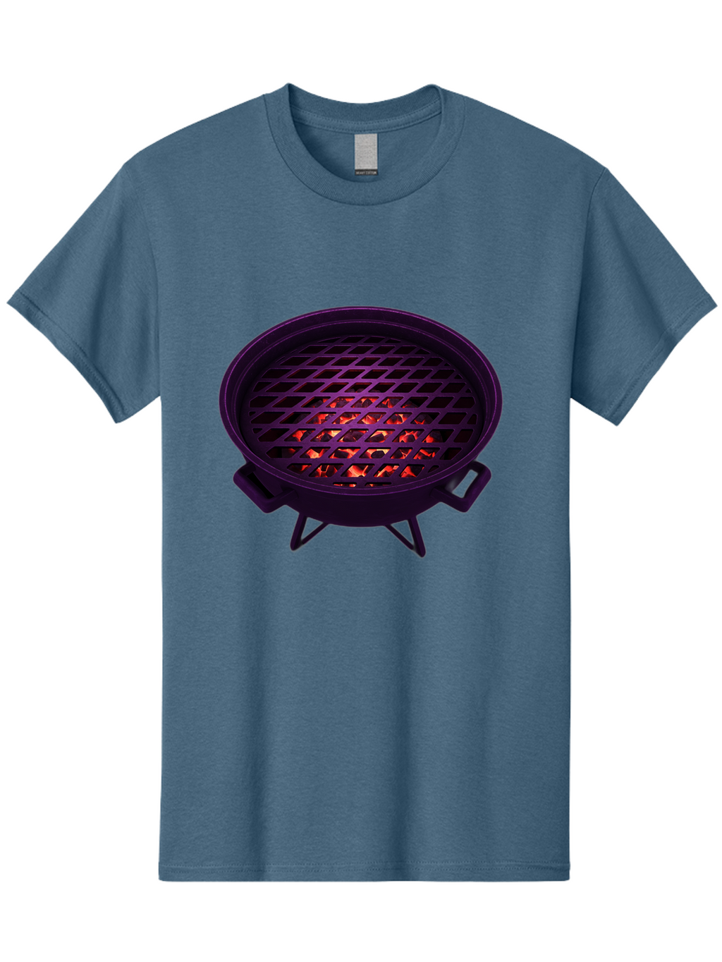 Fire-Pit Men'S Graphic Tee, 100% Cotton, Comfortable Casual Summer Wear, Machine Washable, Fire Pit, Grill Grate, Burning Coals, Outdoor Cooking, Camping Gear, Barbecue, Grill, Outdoor Fire Bab903