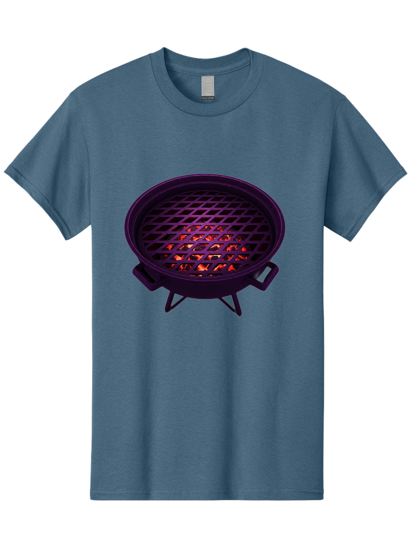 Fire-Pit Men'S Graphic Tee, 100% Cotton, Comfortable Casual Summer Wear, Machine Washable, Fire Pit, Grill Grate, Burning Coals, Outdoor Cooking, Camping Gear, Barbecue, Grill, Outdoor Fire Bab903