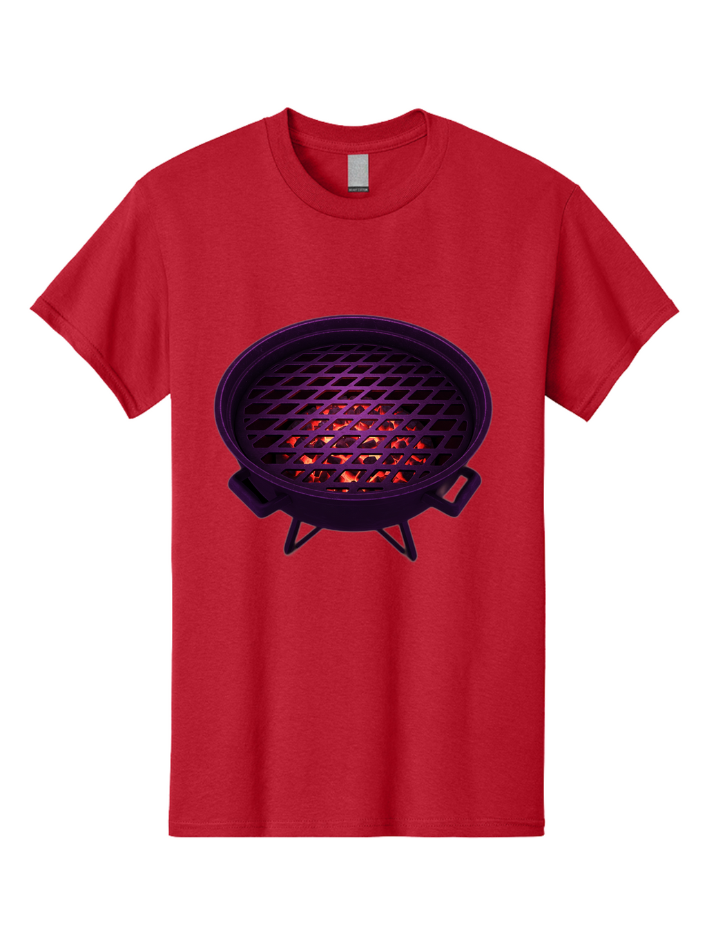 Fire-Pit Men'S Graphic Tee, 100% Cotton, Comfortable Casual Summer Wear, Machine Washable, Fire Pit, Grill Grate, Burning Coals, Outdoor Cooking, Camping Gear, Barbecue, Grill, Outdoor Fire Bab903