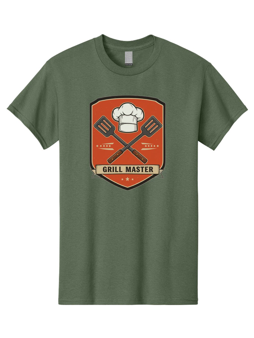 Grill-Master Men'S Graphic Tee, 100% Cotton, Comfortable Casual Summer Wear, Machine Washable, Grill Master Logo, Chef Hat, Barbecue Utensils, Grilling Tools, Culinary Expertise, Cooking Mastery, Grill Mastery, Chef Logo Bac012