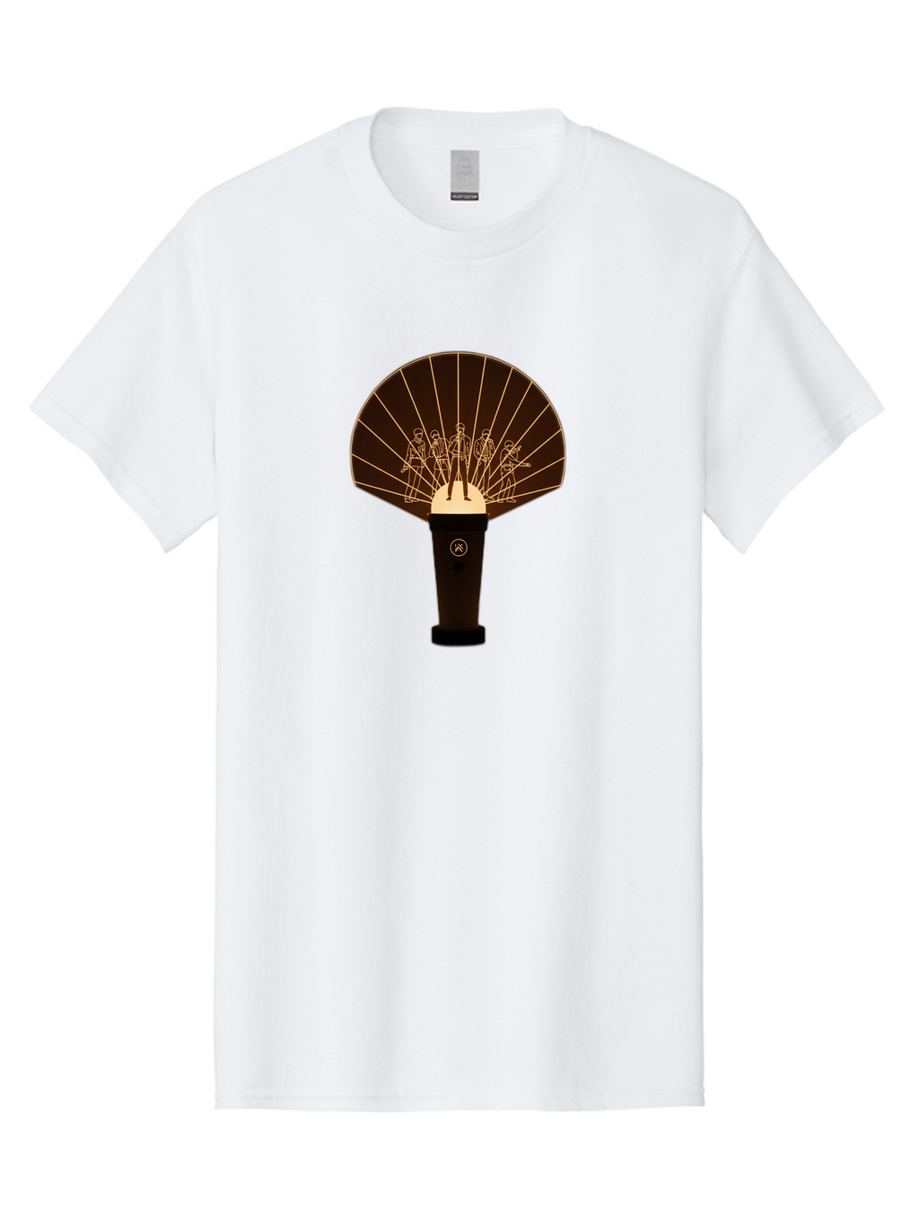 Handheld-Fan Men'S Graphic Tee, 100% Cotton, Comfortable Casual Summer Wear, Machine Washable, Handheld Fan, Elegant Design, Traditional Accessory, Cultural Heritage, Decorative Patterns, Minimalist Art, Simple Luxury, Gold Accents, Bac021
