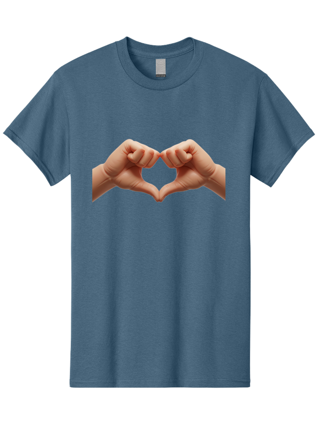 Hands-Forming-Heart-3 Men'S Graphic Tee, 100% Cotton, Comfortable Casual Summer Wear, Machine Washable, Hands Forming Heart Shape, Heart Gesture, Love Symbol, Hand Sign, Affectionate Gesture, Heart Hands, Love Sign Bac024