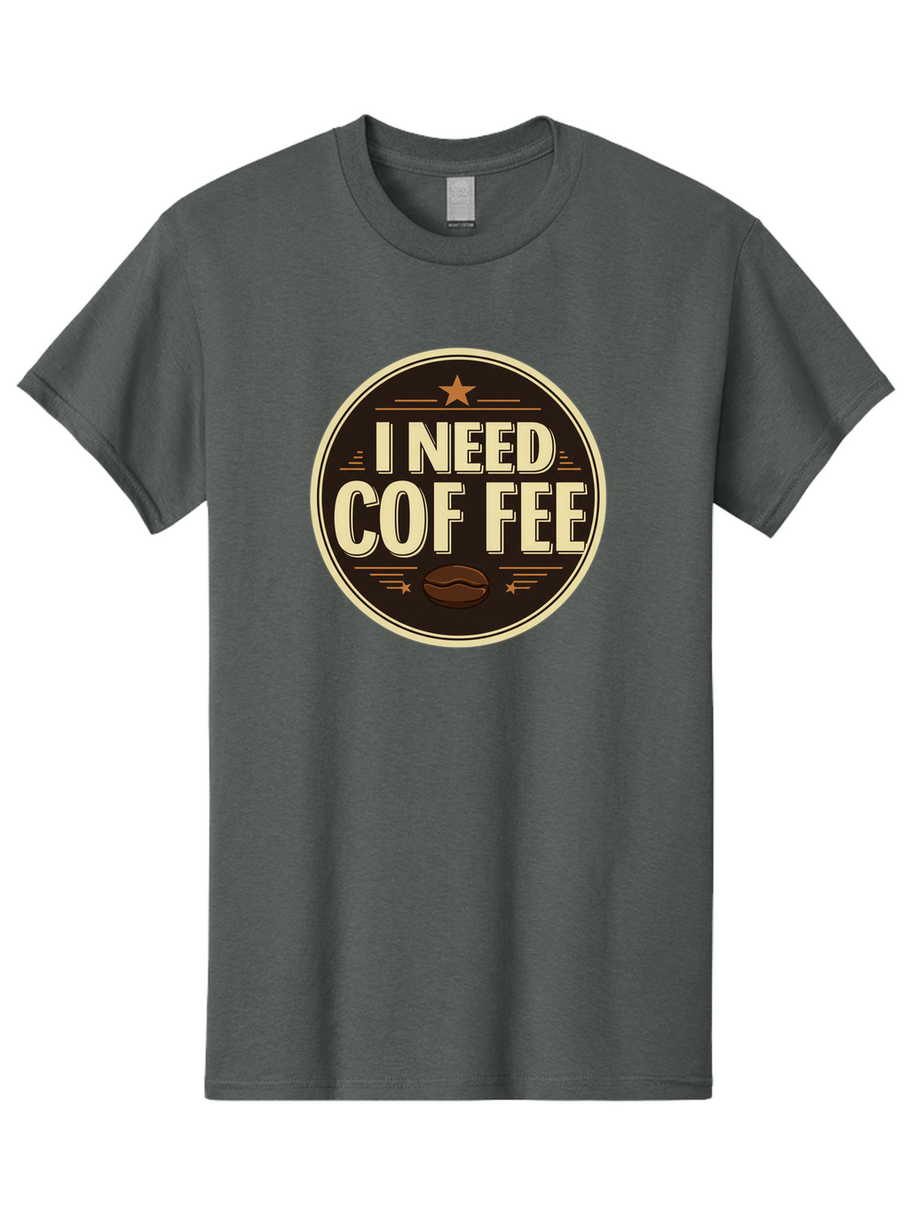 I-Need-Coffee-1 Men'S Graphic Tee, 100% Cotton, Comfortable Casual Summer Wear, Machine Washable, Coffee Lover, Coffee Break, Coffee Addiction, Coffee Quote, Coffee Humor, Coffee Needed, Coffee Craving Bac058