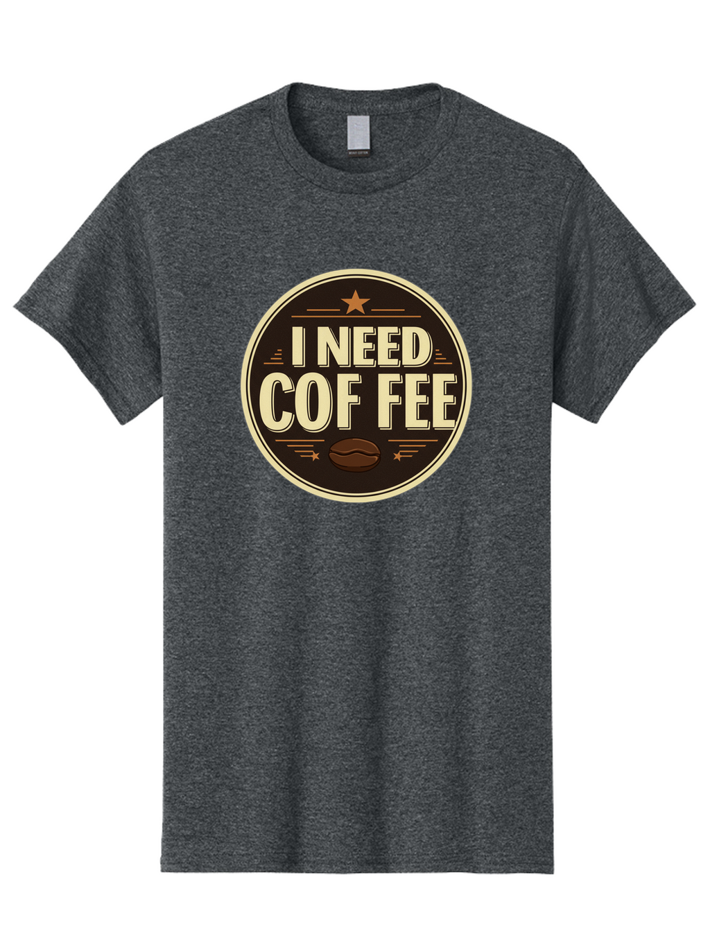 I-Need-Coffee-1 Men'S Graphic Tee, 100% Cotton, Comfortable Casual Summer Wear, Machine Washable, Coffee Lover, Coffee Break, Coffee Addiction, Coffee Quote, Coffee Humor, Coffee Needed, Coffee Craving Bac058