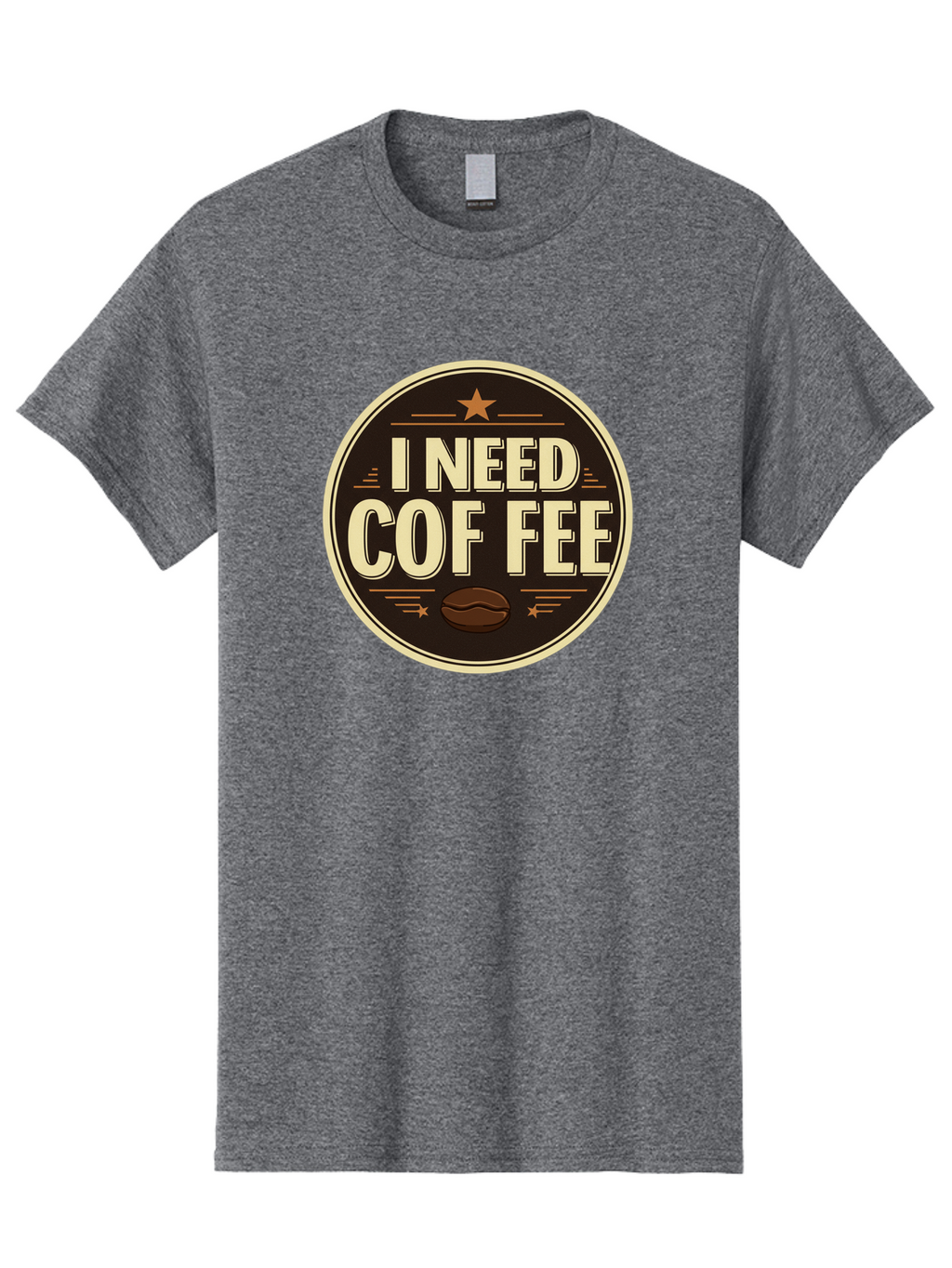 I-Need-Coffee-1 Men'S Graphic Tee, 100% Cotton, Comfortable Casual Summer Wear, Machine Washable, Coffee Lover, Coffee Break, Coffee Addiction, Coffee Quote, Coffee Humor, Coffee Needed, Coffee Craving Bac058