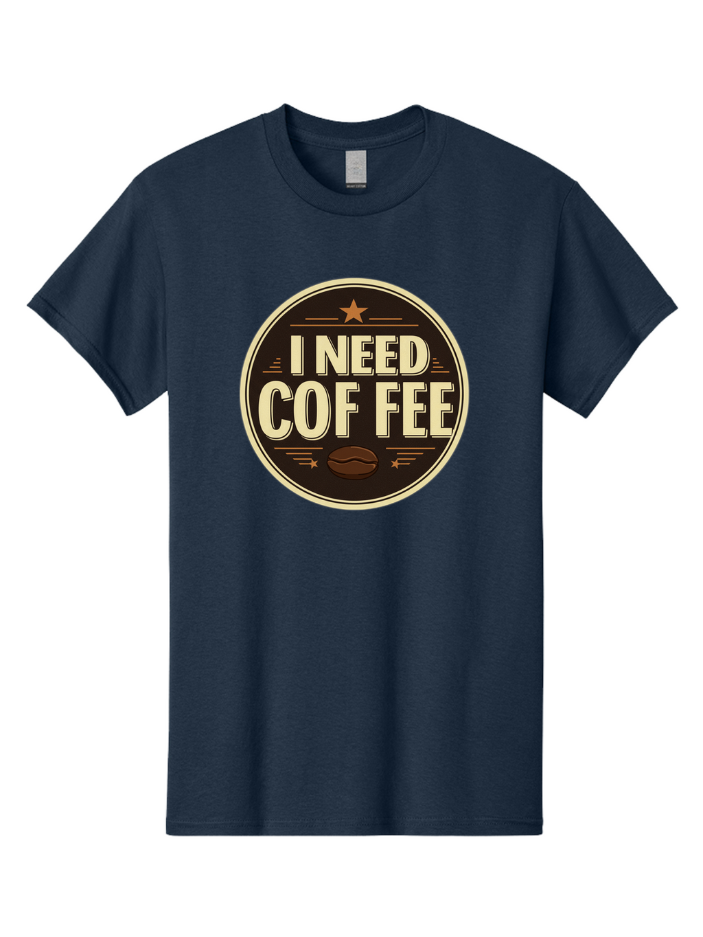 I-Need-Coffee-1 Men'S Graphic Tee, 100% Cotton, Comfortable Casual Summer Wear, Machine Washable, Coffee Lover, Coffee Break, Coffee Addiction, Coffee Quote, Coffee Humor, Coffee Needed, Coffee Craving Bac058