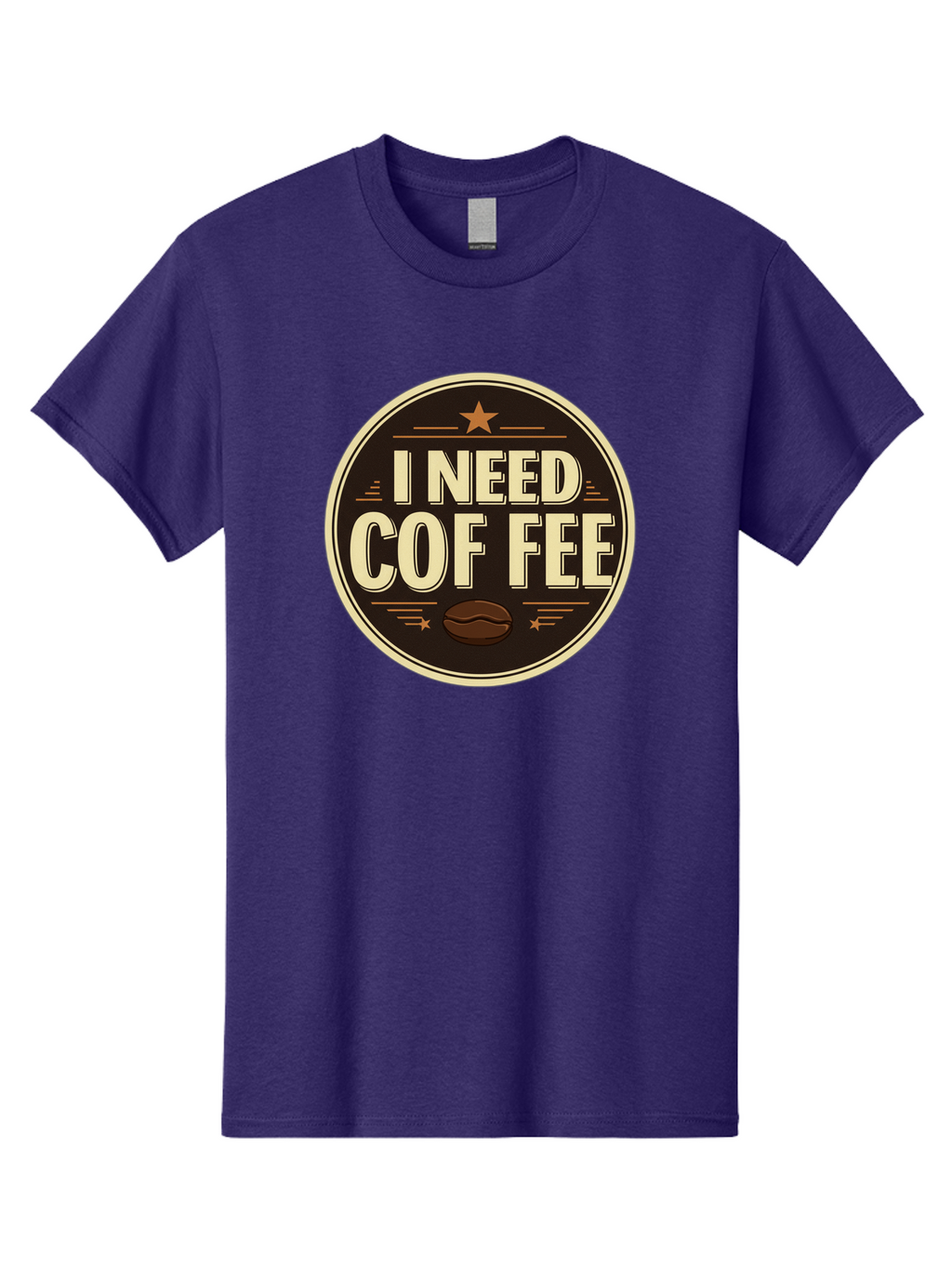 I-Need-Coffee-1 Men'S Graphic Tee, 100% Cotton, Comfortable Casual Summer Wear, Machine Washable, Coffee Lover, Coffee Break, Coffee Addiction, Coffee Quote, Coffee Humor, Coffee Needed, Coffee Craving Bac058