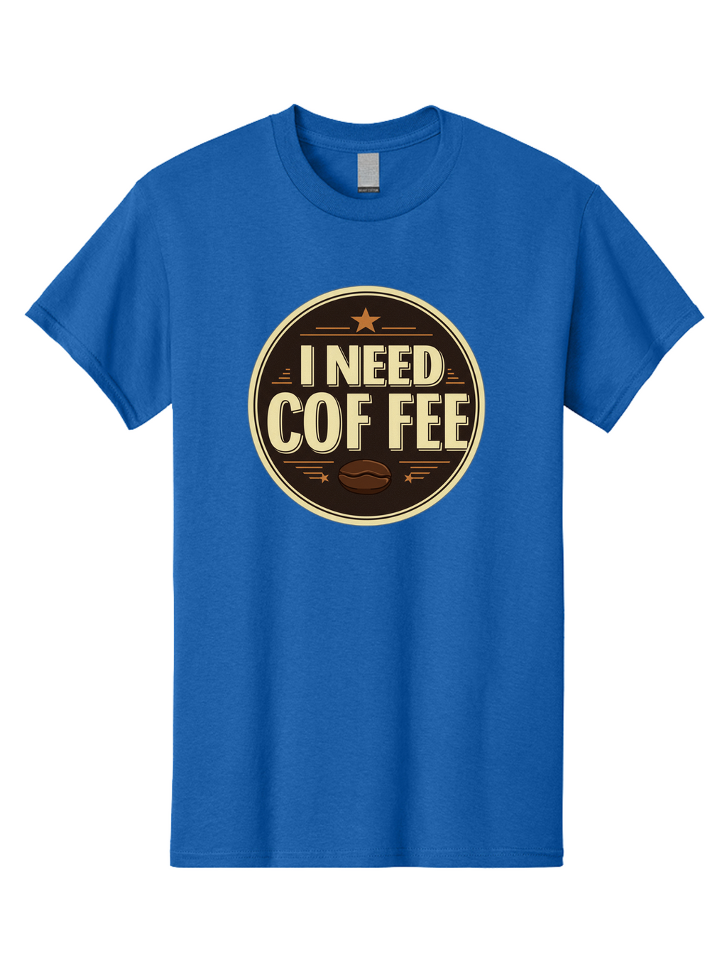 I-Need-Coffee-1 Men'S Graphic Tee, 100% Cotton, Comfortable Casual Summer Wear, Machine Washable, Coffee Lover, Coffee Break, Coffee Addiction, Coffee Quote, Coffee Humor, Coffee Needed, Coffee Craving Bac058