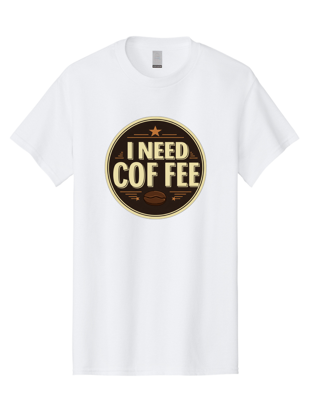 I-Need-Coffee-1 Men'S Graphic Tee, 100% Cotton, Comfortable Casual Summer Wear, Machine Washable, Coffee Lover, Coffee Break, Coffee Addiction, Coffee Quote, Coffee Humor, Coffee Needed, Coffee Craving Bac058