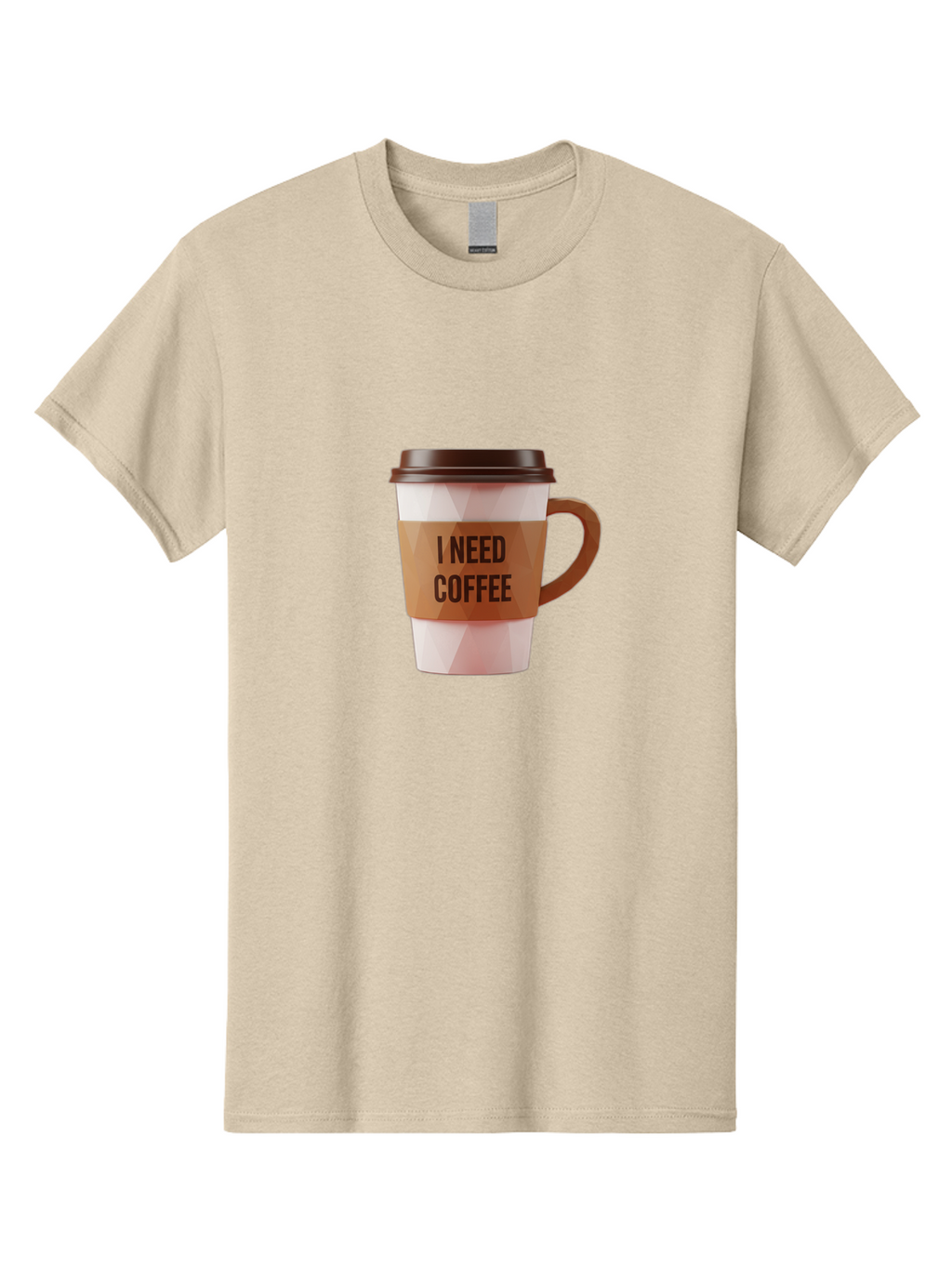 I-Need-Coffee-11 Men'S Graphic Tee, 100% Cotton, Comfortable Casual Summer Wear, Machine Washable, Coffee Cup, Morning Coffee, Coffee Break, Coffee Lover, Daily Grind, Caffeine Fix, To-Go Cup, Disposable Cup Bac060