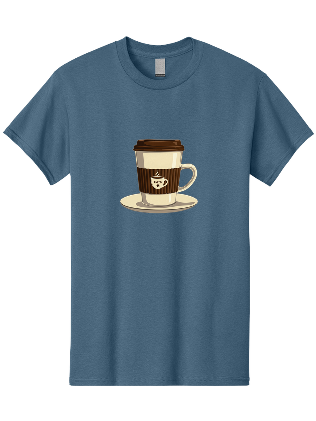 I-Need-Coffee-16 Men'S Graphic Tee, 100% Cotton, Comfortable Casual Summer Wear, Machine Washable, Coffee Cup, Takeout Container, Coffee To Go, Coffee Break, Coffee Lover, Morning Coffee, Caffeine Fix, Coffee Craving Bac065