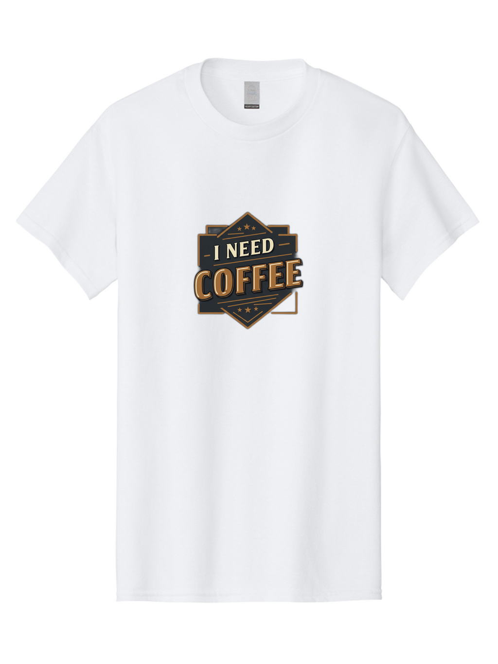 I-Need-Coffee-2 Men'S Graphic Tee, 100% Cotton, Comfortable Casual Summer Wear, Machine Washable, Coffee Lover, Morning Motivation, Caffeine Addict, Coffee Breaks, Energizing Drinks, Coffee Culture Bac066