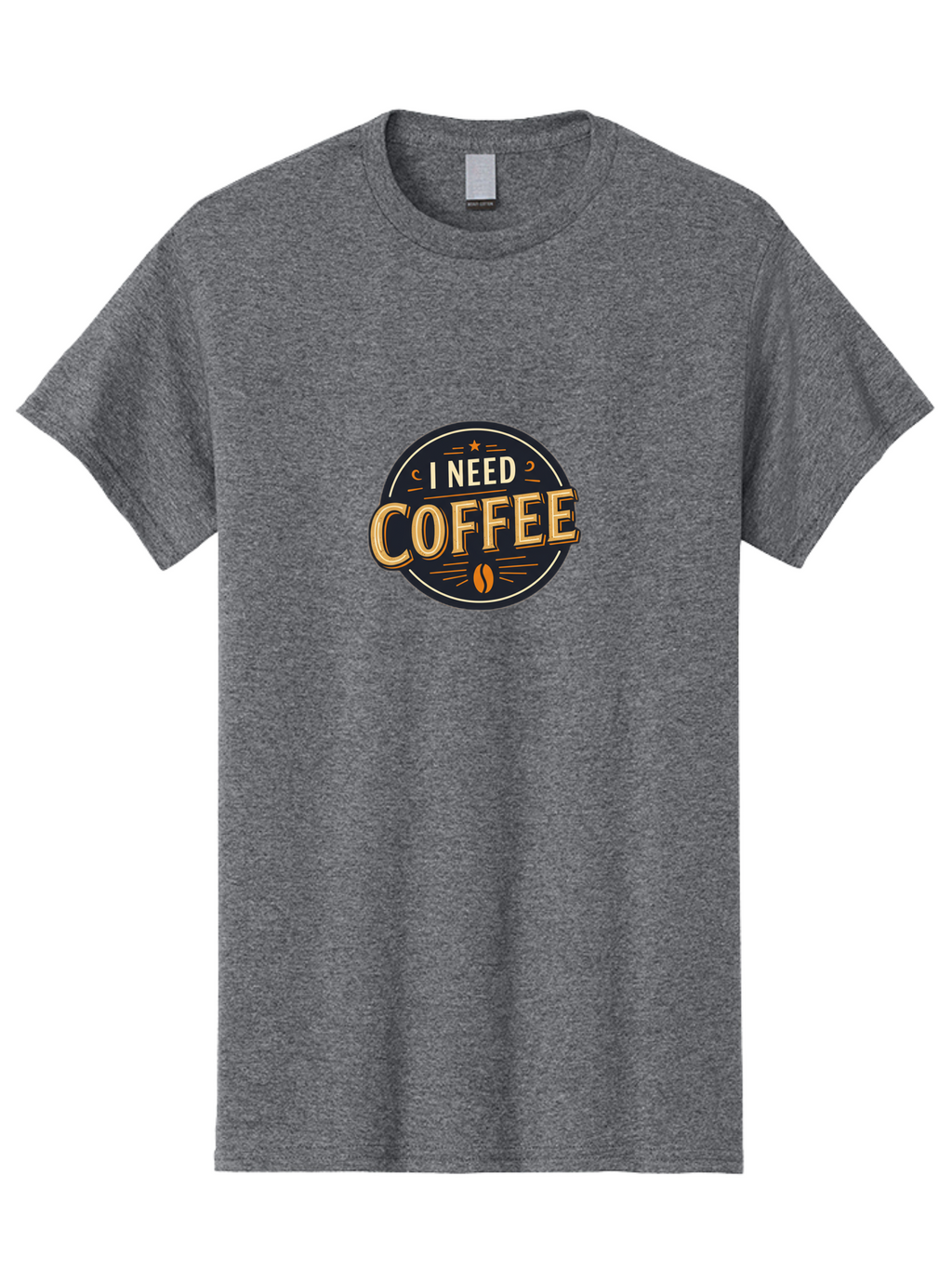 I-Need-Coffee-4 Men'S Graphic Tee, 100% Cotton, Comfortable Casual Summer Wear, Machine Washable, Coffee Lover, Coffee Addiction, Morning Motivation, Coffee Quote, Coffee Humor, Coffee Obsession Bac068