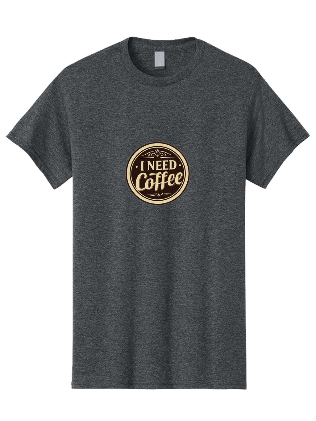 I-Need-Coffee Men'S Graphic Tee, 100% Cotton, Comfortable Casual Summer Wear, Machine Washable, Coffee Lover, Caffeine Craving, Morning Motivation, Coffee Humor, Funny Quote, Coffee Addiction, Coffee Break, Coffee Culture, Daily Dose Bac074