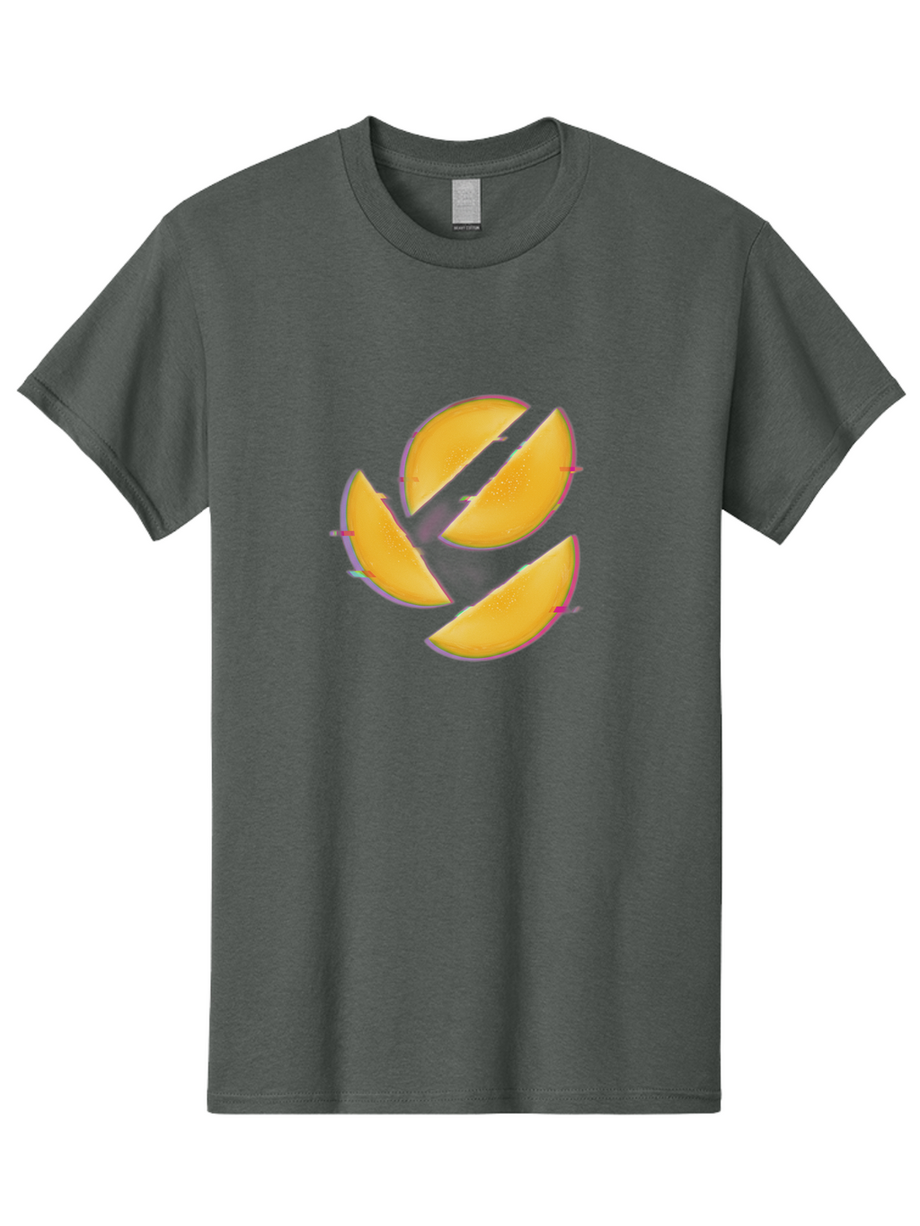 Mango-Slices Men'S Graphic Tee, 100% Cotton, Comfortable Casual Summer Wear, Machine Washable, Mango Slices, Fresh Fruit, Sliced Mango, Fruit Arrangement, Healthy Snack, Sweet Treat, Tropical Flavor, Vibrant Yellow, Culinary Delight Bac152