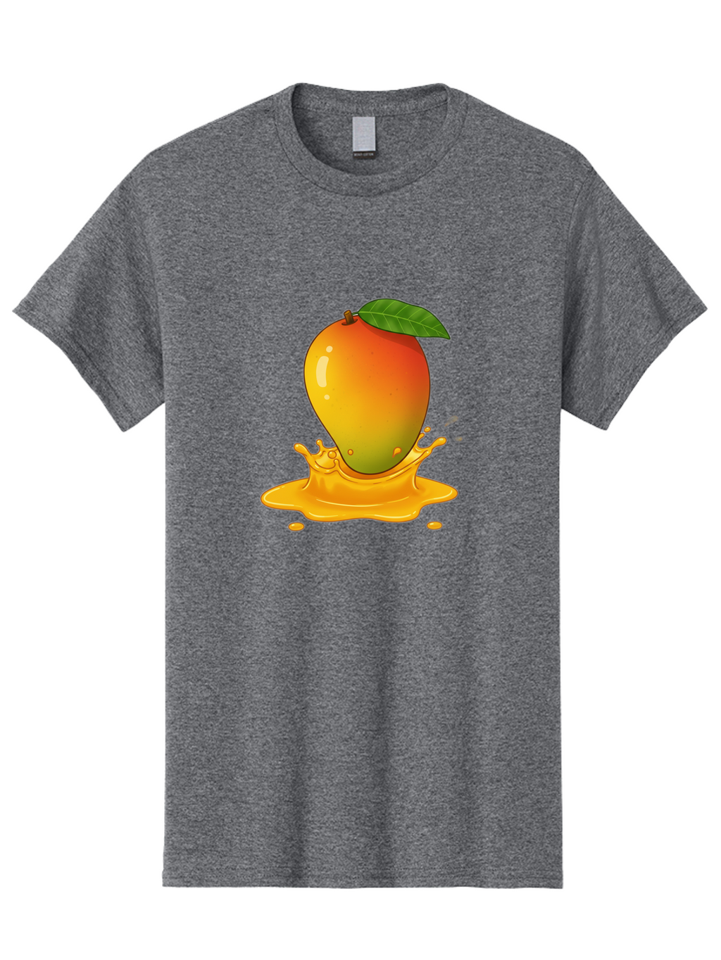 Mango-Splash-1 Men'S Graphic Tee, 100% Cotton, Comfortable Casual Summer Wear, Machine Washable, Juicy Mango, Vibrant Colors, Splashing Juice, Fresh Fruit, Tropical Flavors, Sweet Treats, Summertime, Refreshing Drinks Bac161
