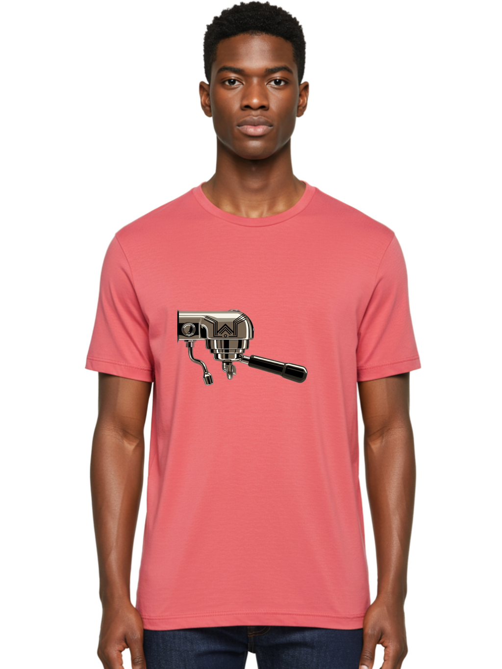 Manual-Coffee-Grinder Men'S Graphic Tee, 100% Cotton, Comfortable Casual Summer Wear, Machine Washable, Manual Coffee Grinder, Coffee Grinding, Hand Crank, Stainless Steel, Coffee Beans, Brewing Equipment, Kitchen Appliance Bac174