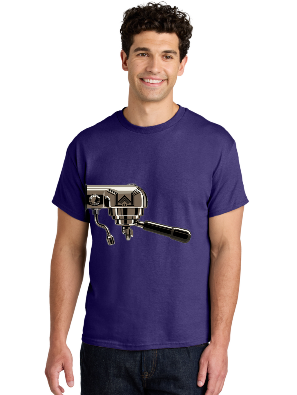 Manual-Coffee-Grinder Men'S Graphic Tee, 100% Cotton, Comfortable Casual Summer Wear, Machine Washable, Manual Coffee Grinder, Coffee Grinding, Hand Crank, Stainless Steel, Coffee Beans, Brewing Equipment, Kitchen Appliance Bac174