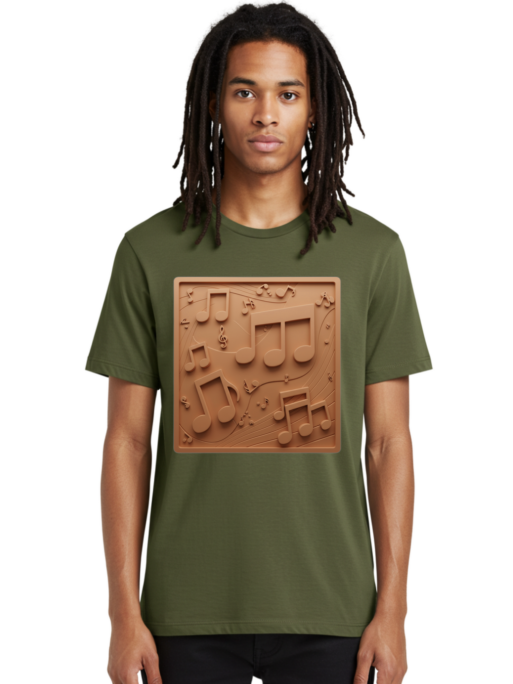 Music-Notes Men'S Graphic Tee, 100% Cotton, Comfortable Casual Summer Wear, Machine Washable, Musical Notes, Treble Clef, 3D Design, Creative Artwork, Music Theme, Melodic Elements, Artistic Expression, Harmony And Rhythm Bac191
